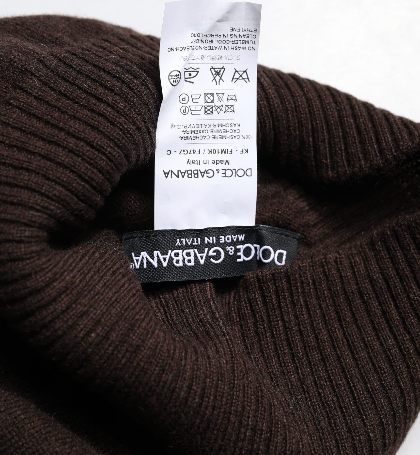 Dolce & Gabbana Brown Cashmere Knitted Neck Warmer Foulard Scarf - 5
