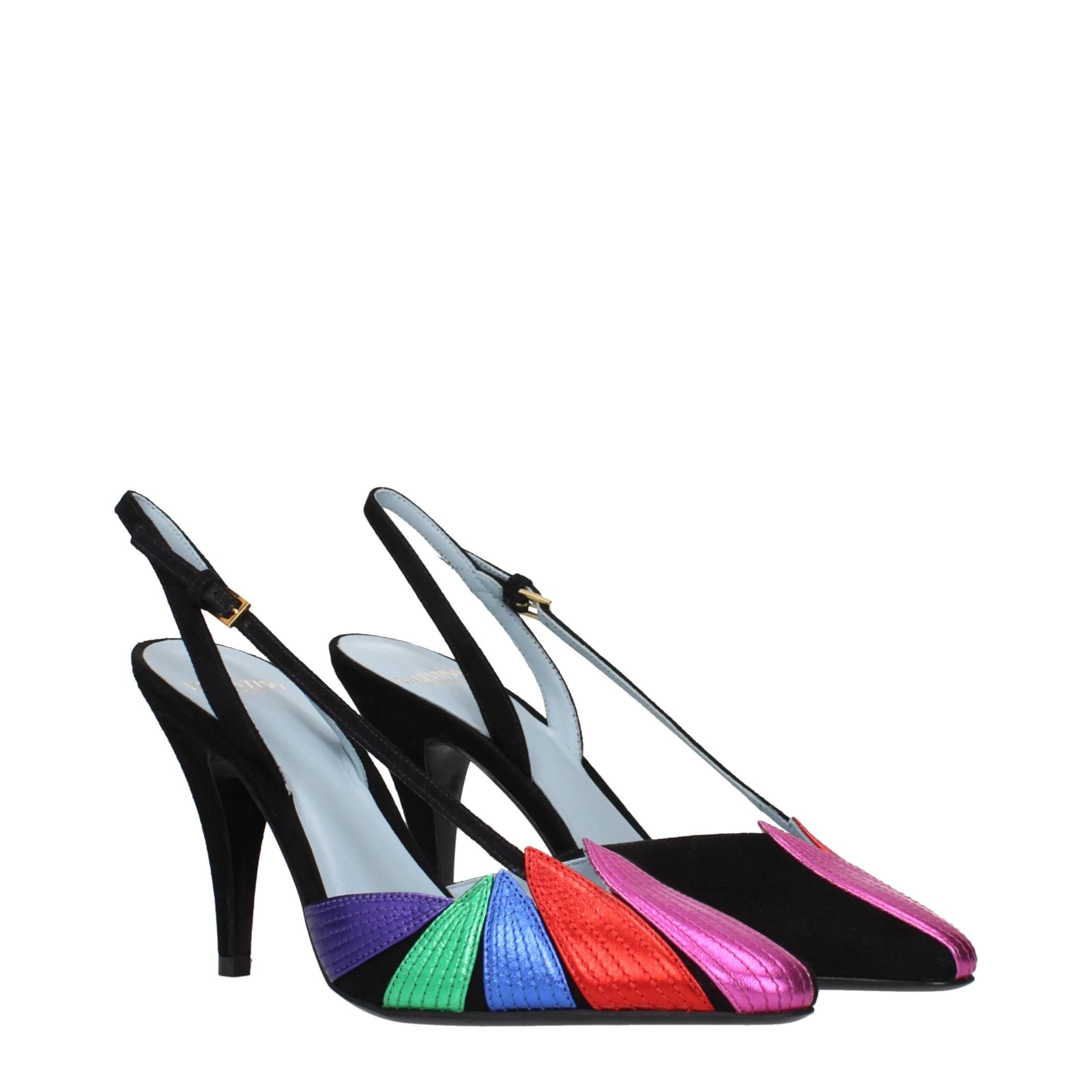 Valentino Garavani Black Leather High Heel Pumps - 2