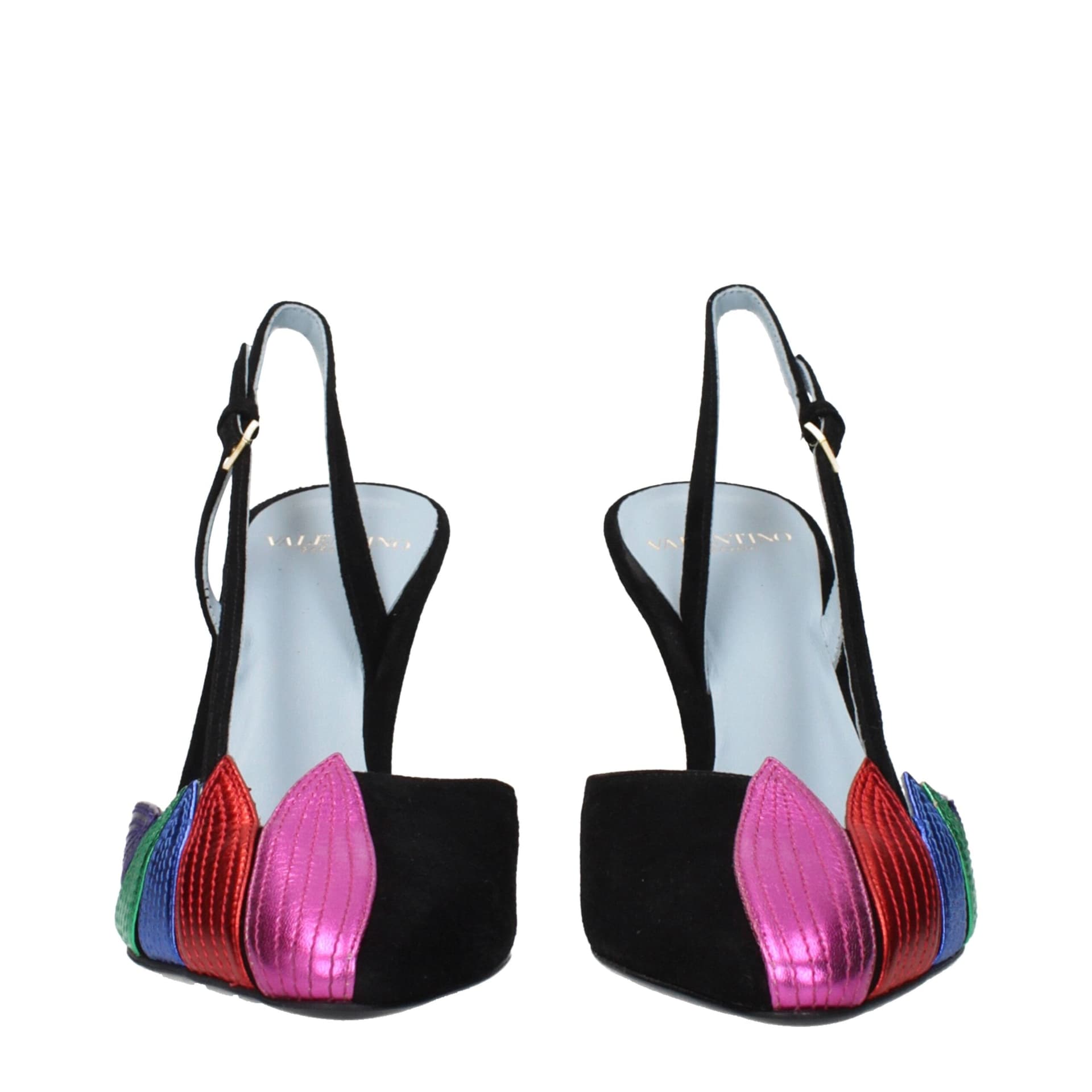 Valentino Garavani Black Leather High Heel Pumps - 3