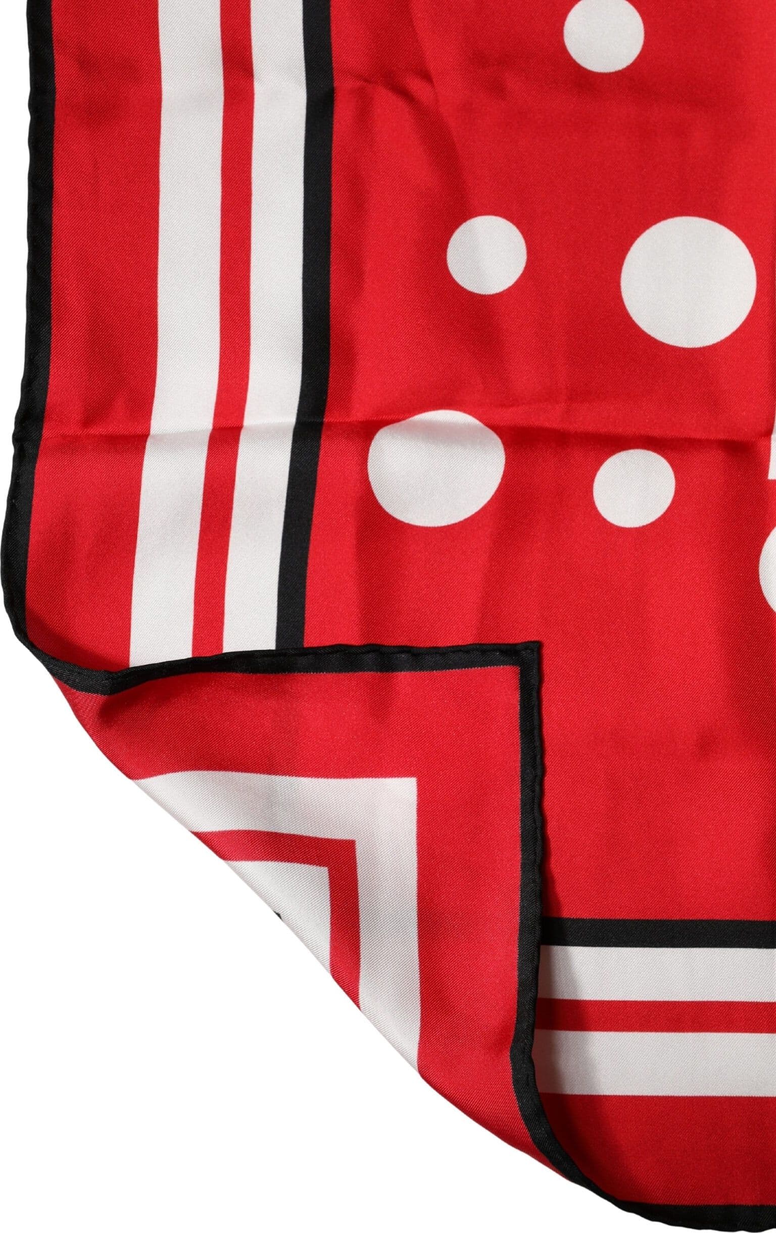 Dolce & Gabbana Red White Polka Dot Square Foulard 90cm x 88cm Scarf - 3