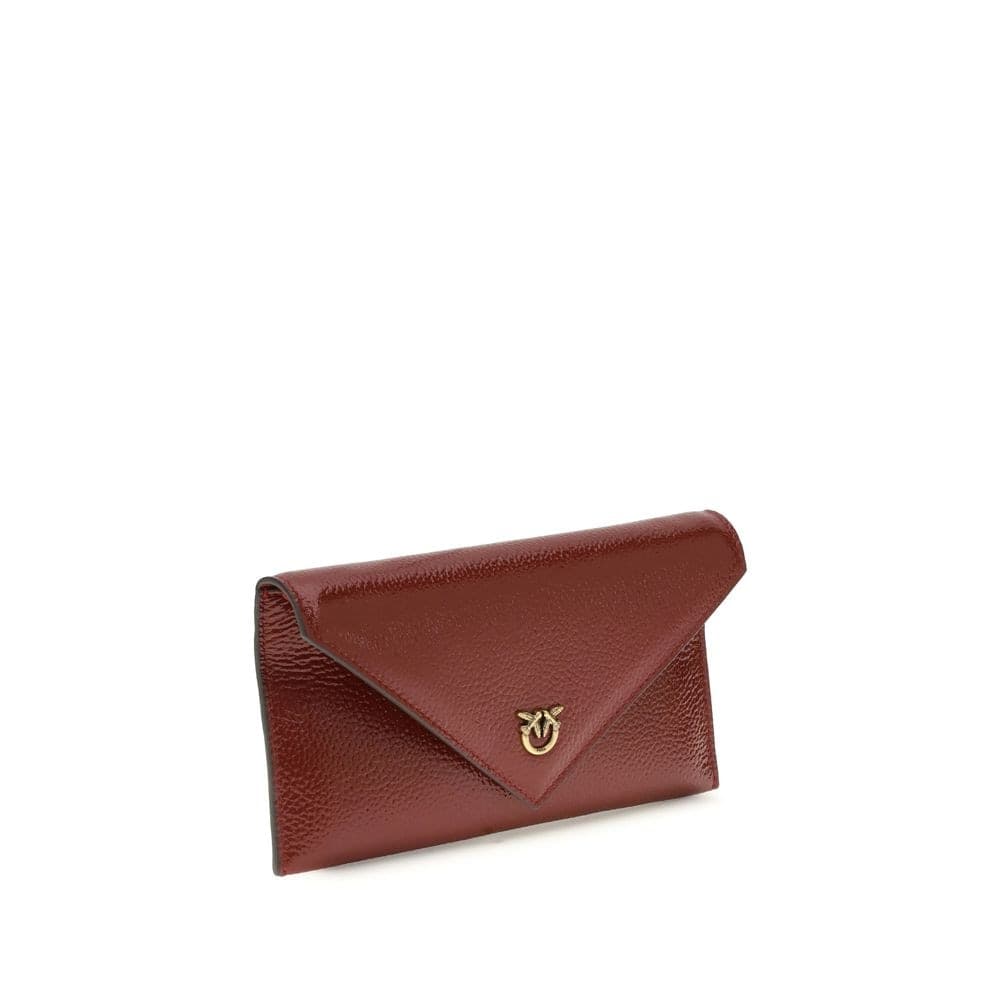 PINKO Bordeaux Calf Leather Bos Taurus Clutch Bag - 2