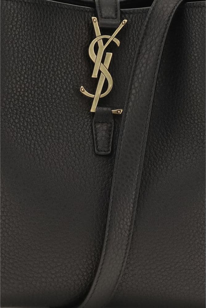 Saint Laurent Black Calf Leather Bos Taurus Backet Bag - 4