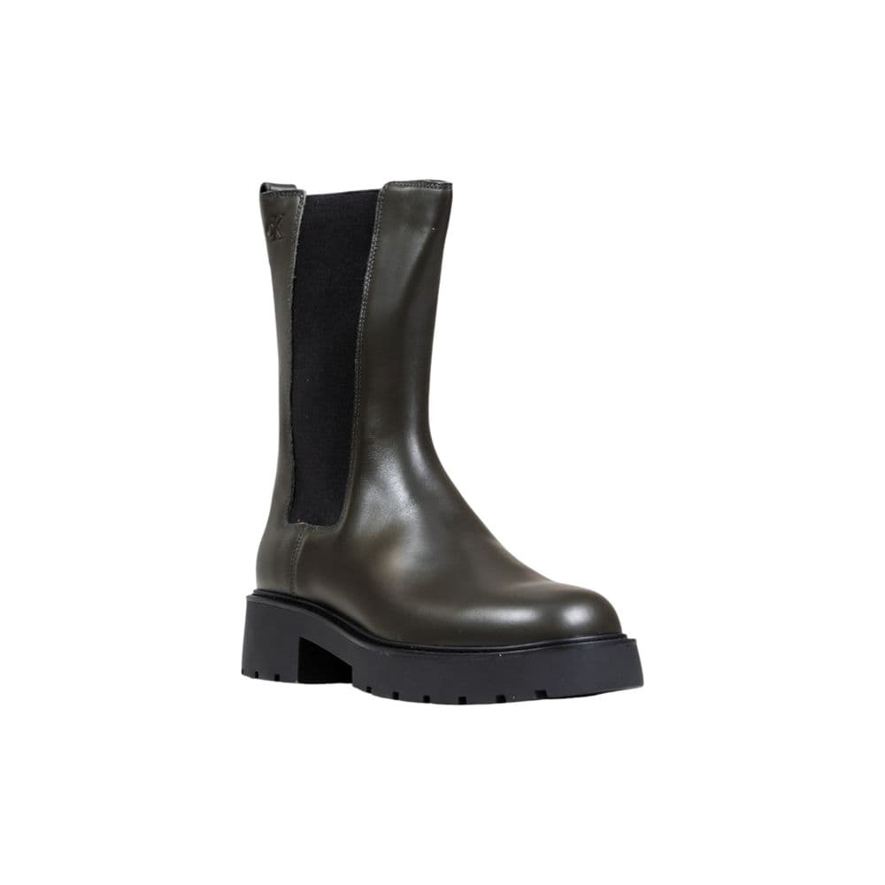 Calvin Klein Jeans Gray Leather Ankle Boots - 2