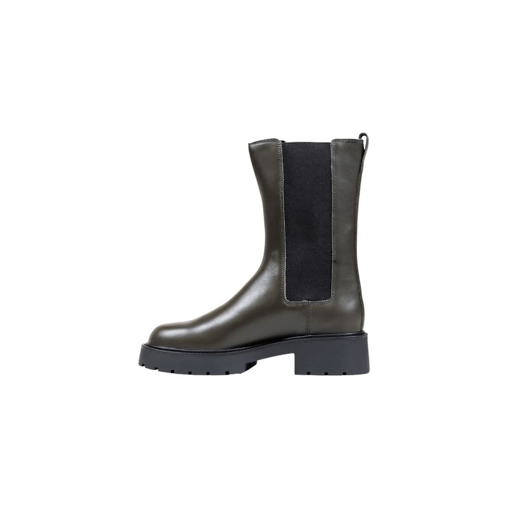 Calvin Klein Jeans Gray Leather Ankle Boots - 3
