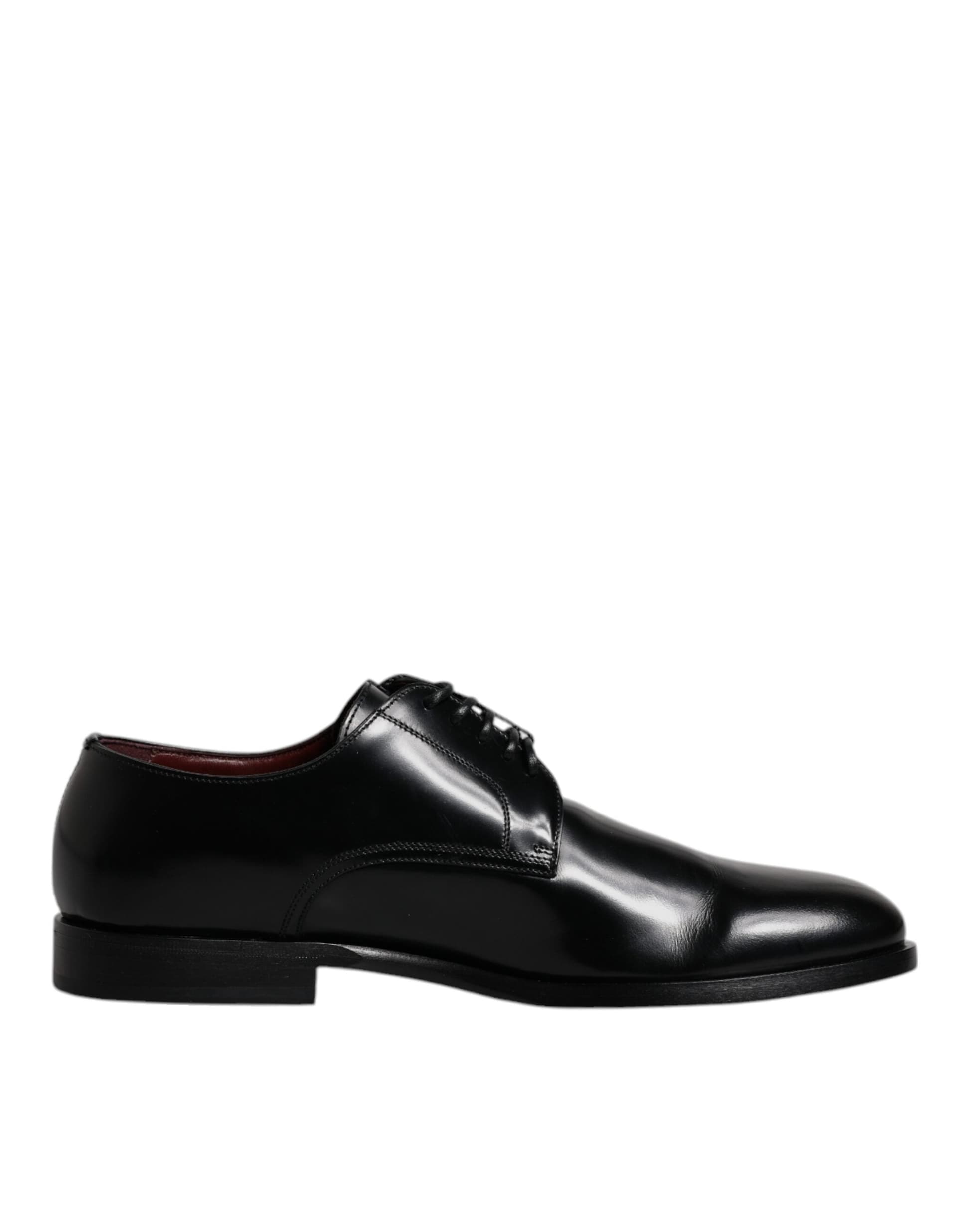 Dolce & Gabbana Black Calfskin Leather Derby Lace Up Formal Dress Shoes - 6