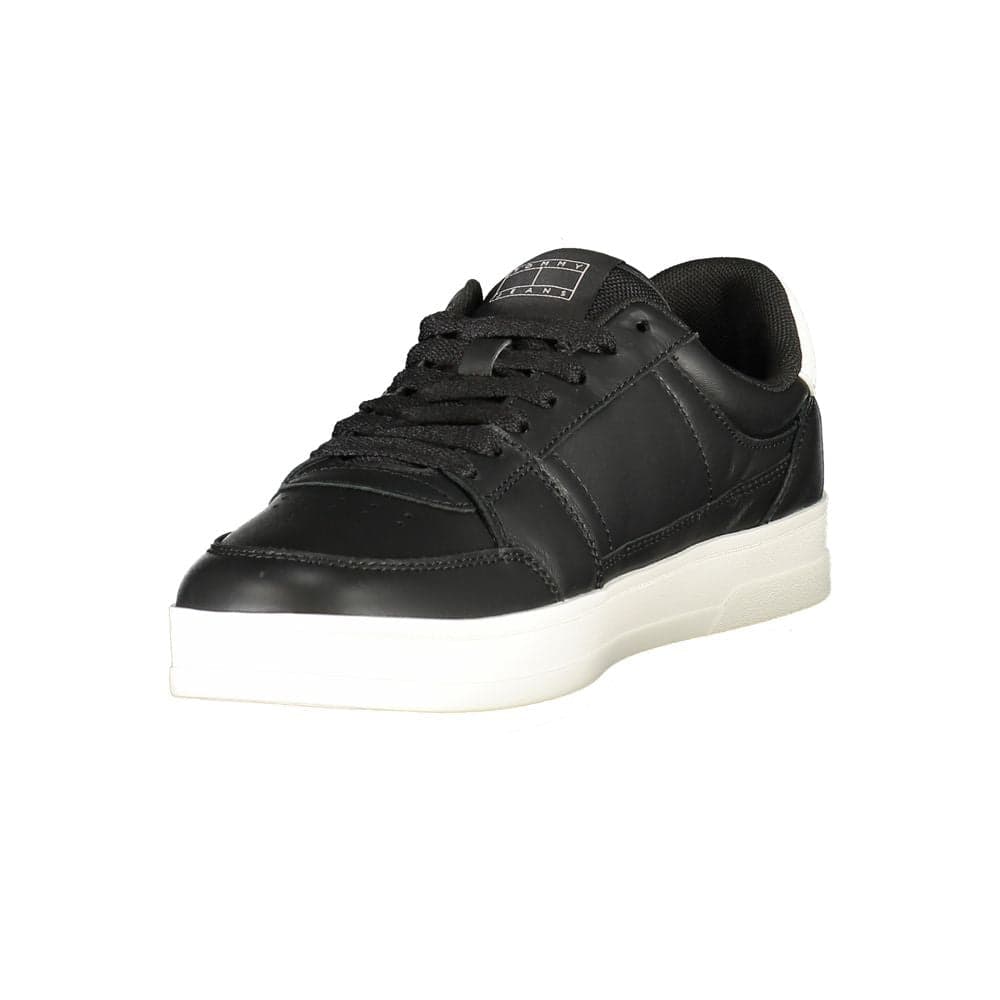Tommy Hilfiger Black Leather Men Sneaker - 3