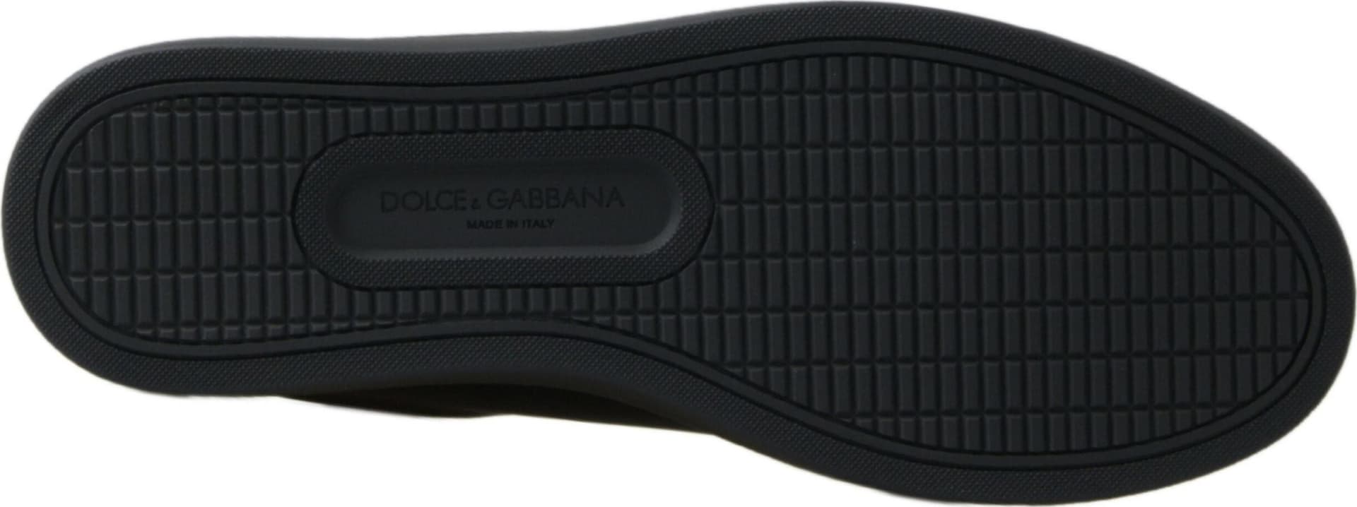 Dolce & Gabbana Black Gold Leather Classic Sneakers Shoes - 2