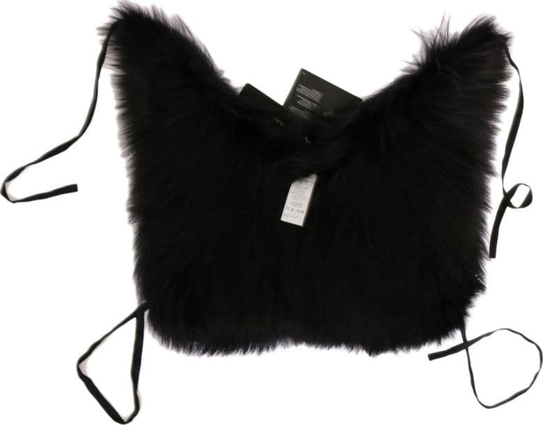 Dolce & Gabbana Black Silver Fox Fur Scarf - 4