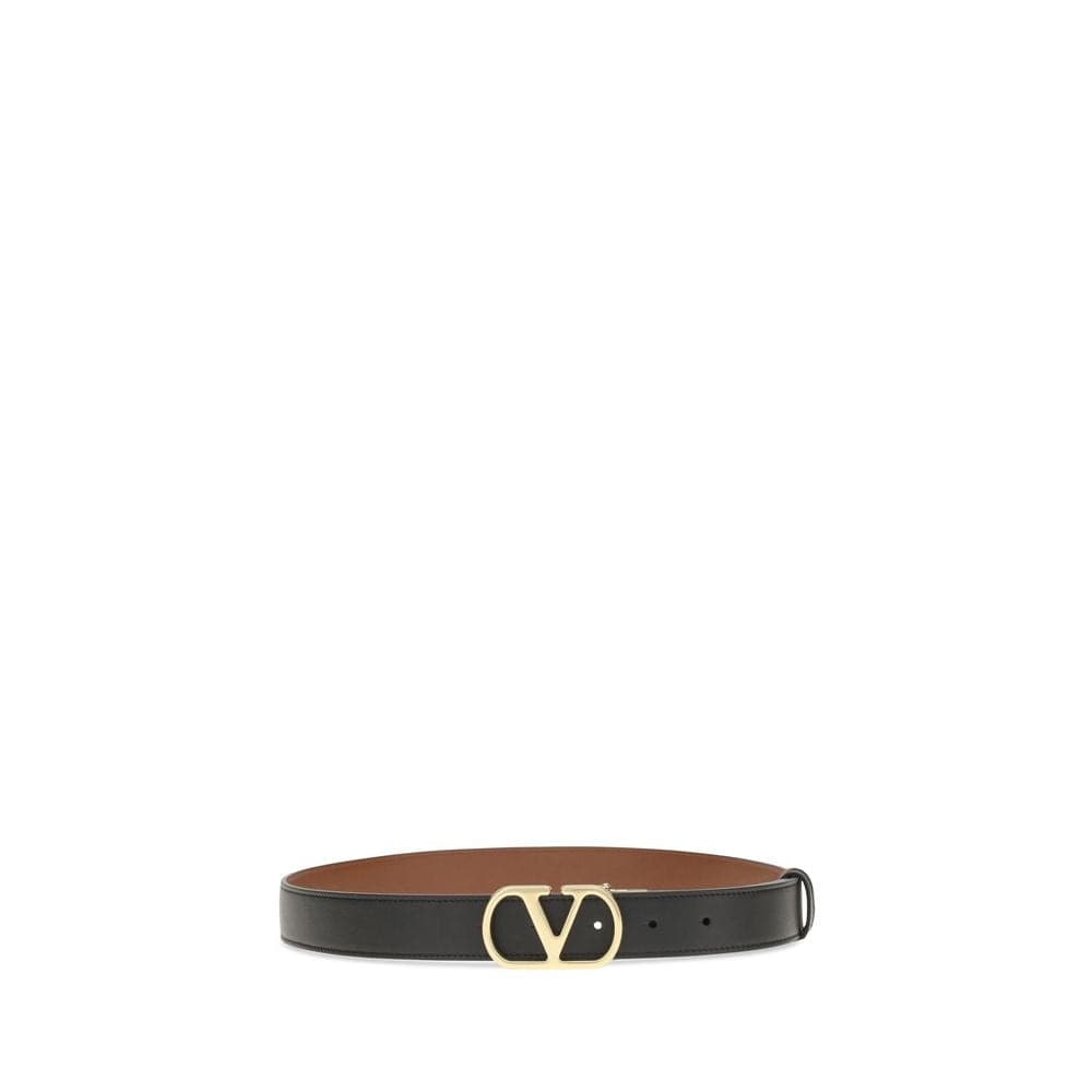 Valentino Garavani Black Calf Leather Bos Taurus Belt - 2