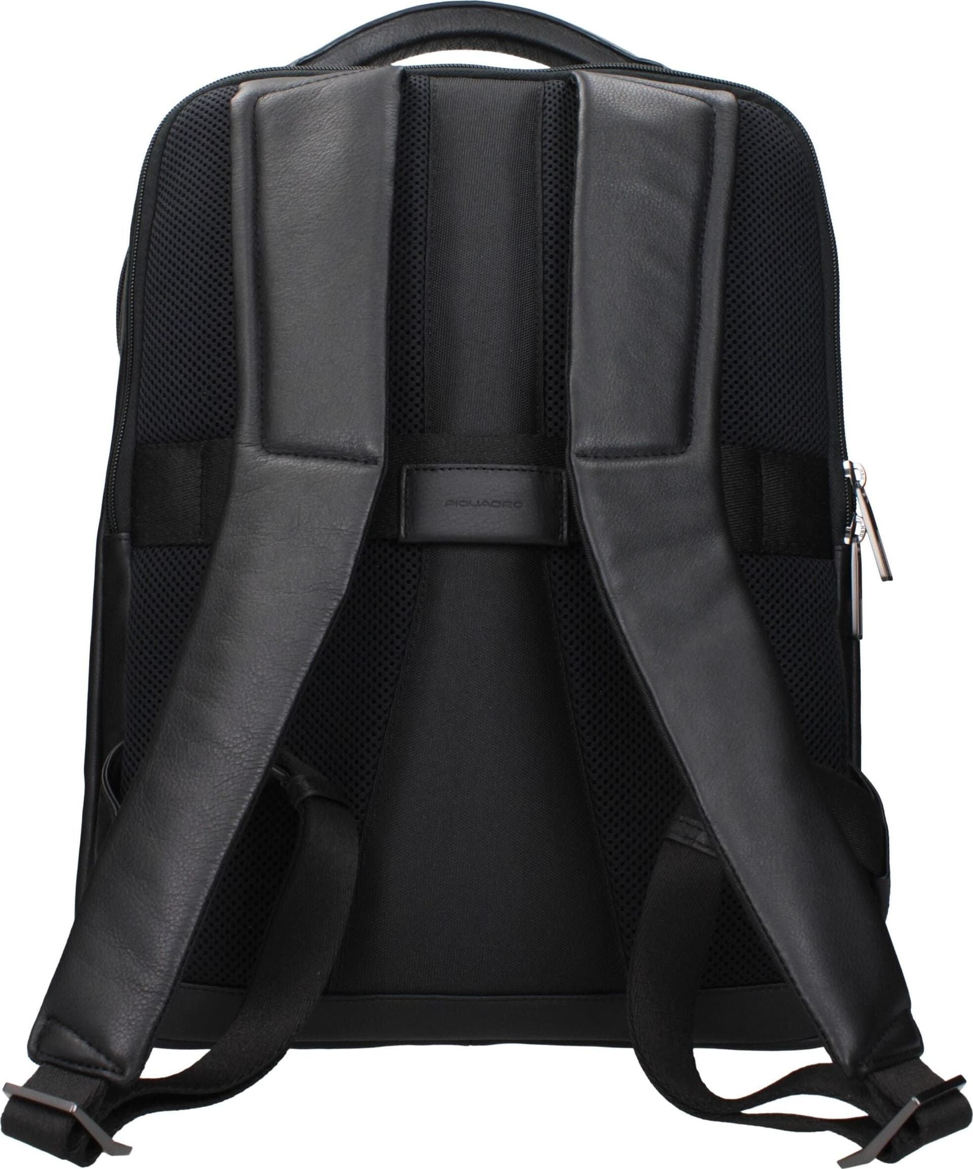 Piquadro Black Leather Backpack - 3