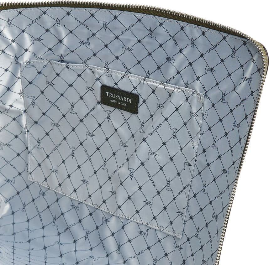 Trussardi Green Leather Men Clutch - 3