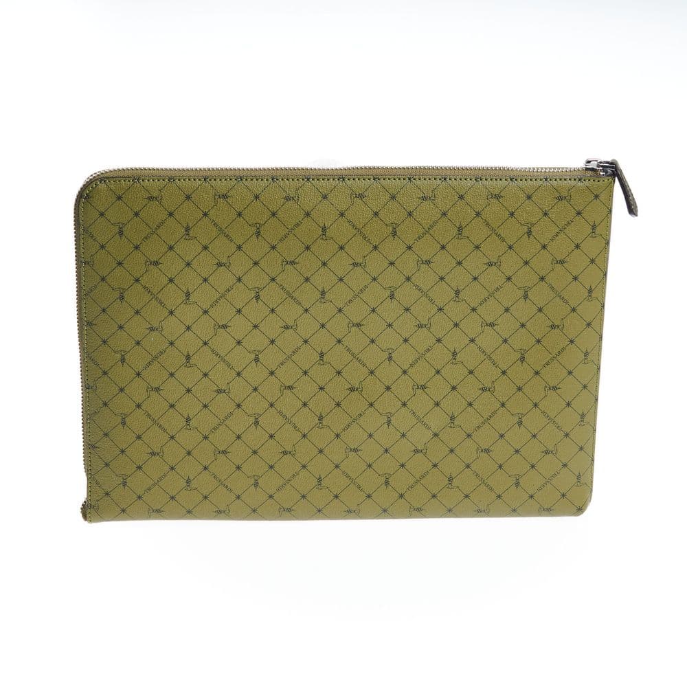 Trussardi Green Leather Men Clutch - 4
