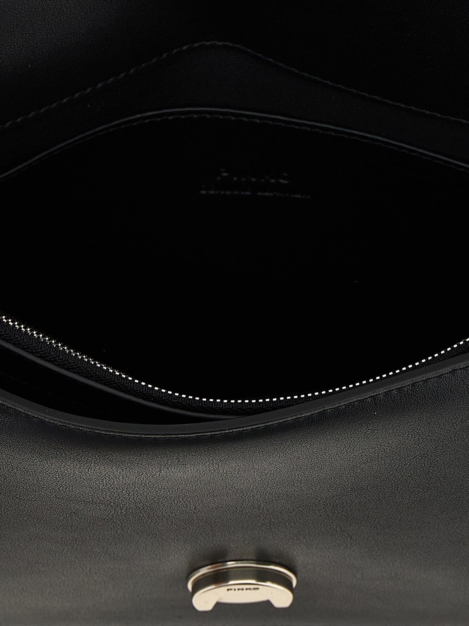 PINKO Black Goatskin Crossbody Bag - 4