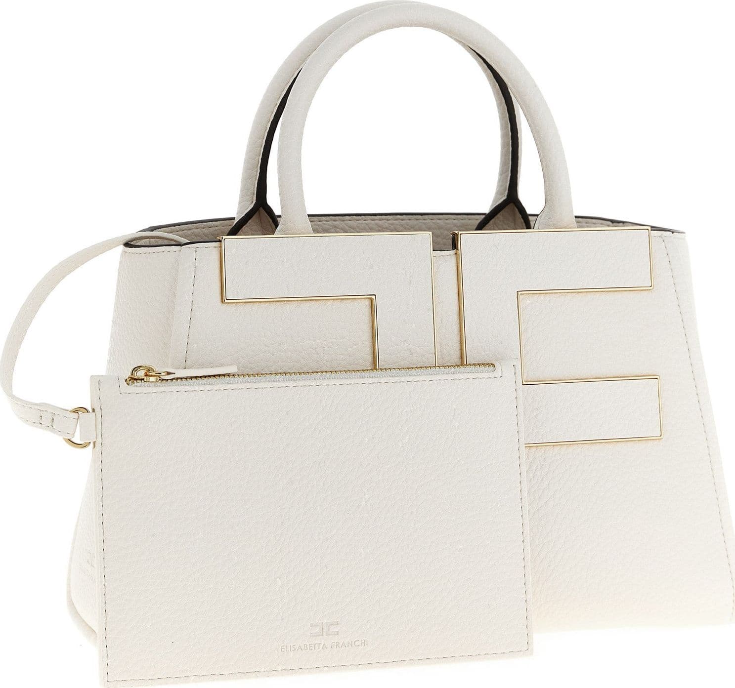 Elisabetta Franchi White Polyester Tote Bag - 3