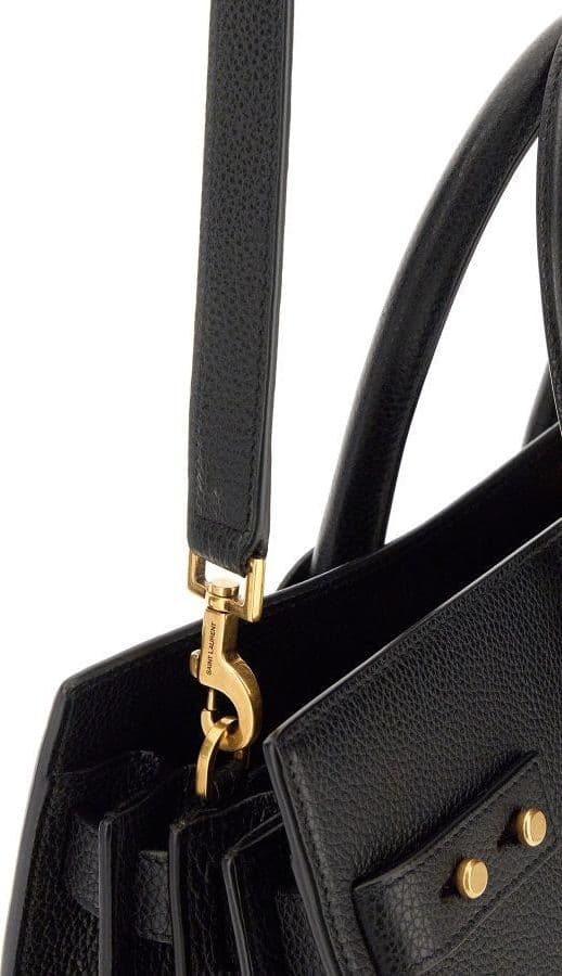 Saint Laurent Black Calf Leather Sac De Jour Handbag - 4