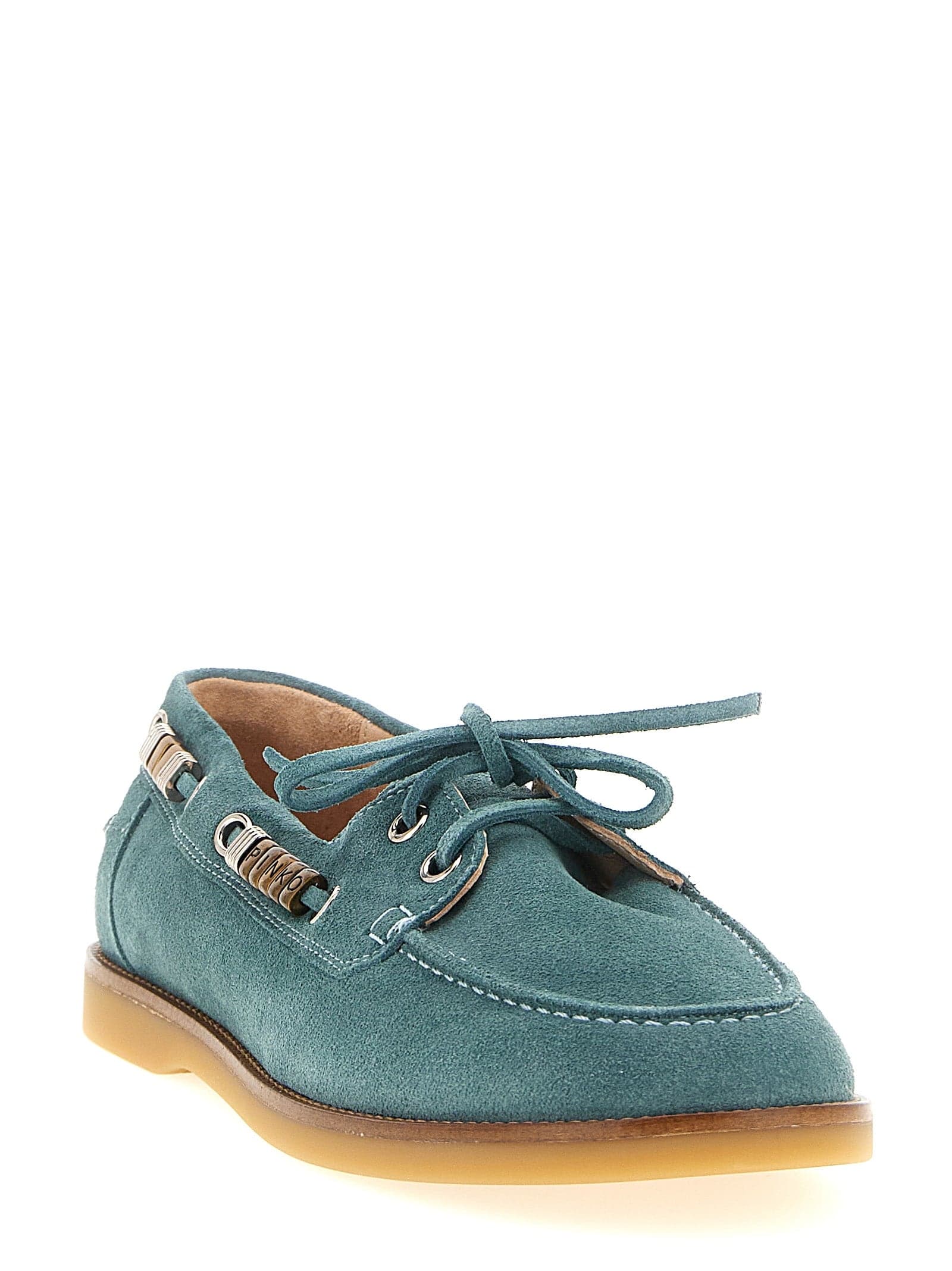 PINKO Blue Calfskin Moccassin - 2