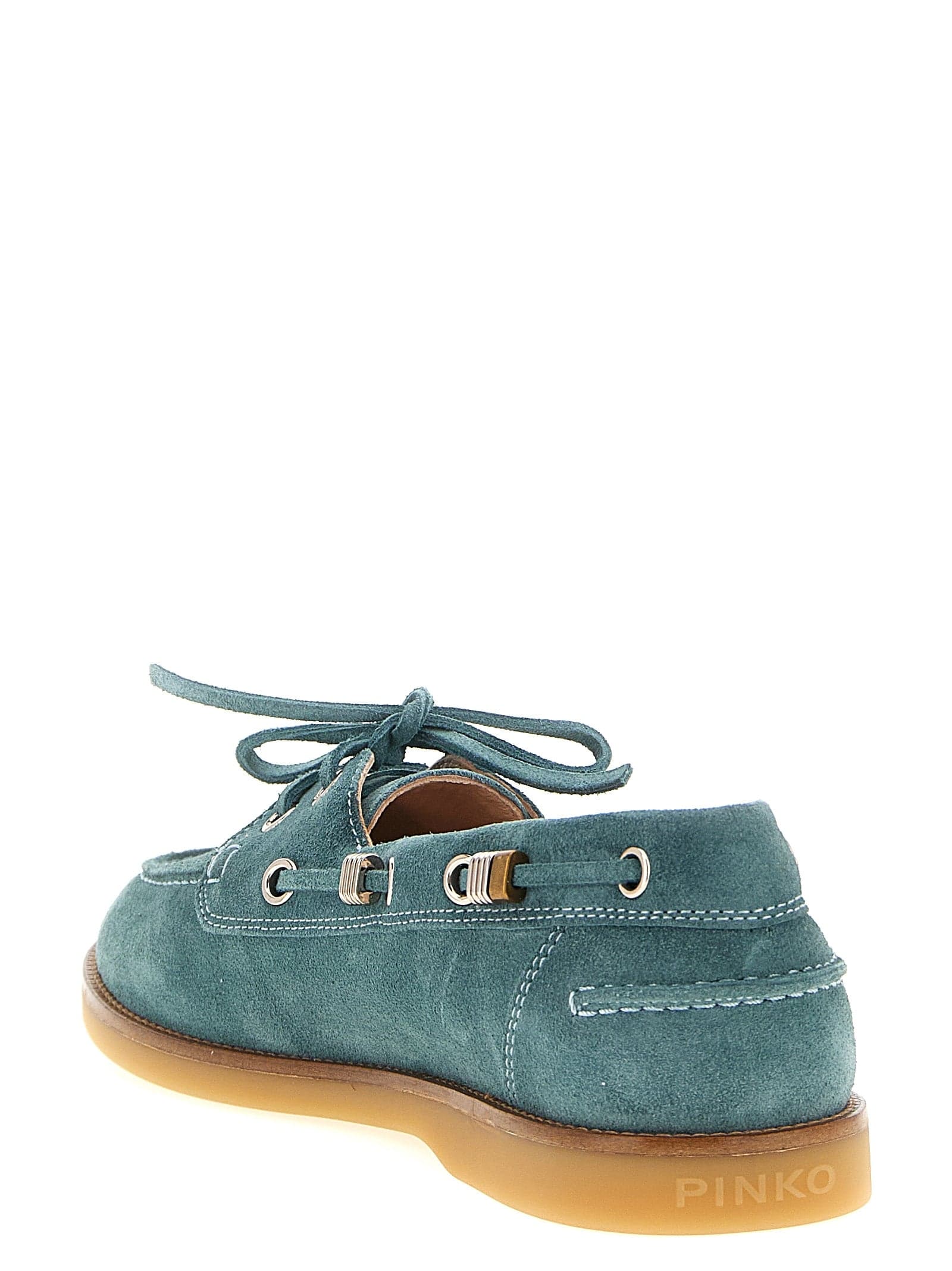 PINKO Blue Calfskin Moccassin - 3