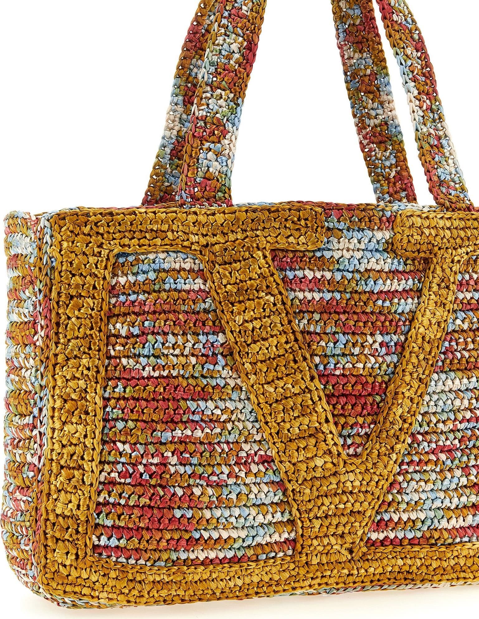 Valentino Garavani Multicolor Viscose Tote Bag - 3