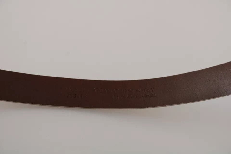 Dolce & Gabbana Cream Beige Gold Buckle Waist Leather Belt - 6