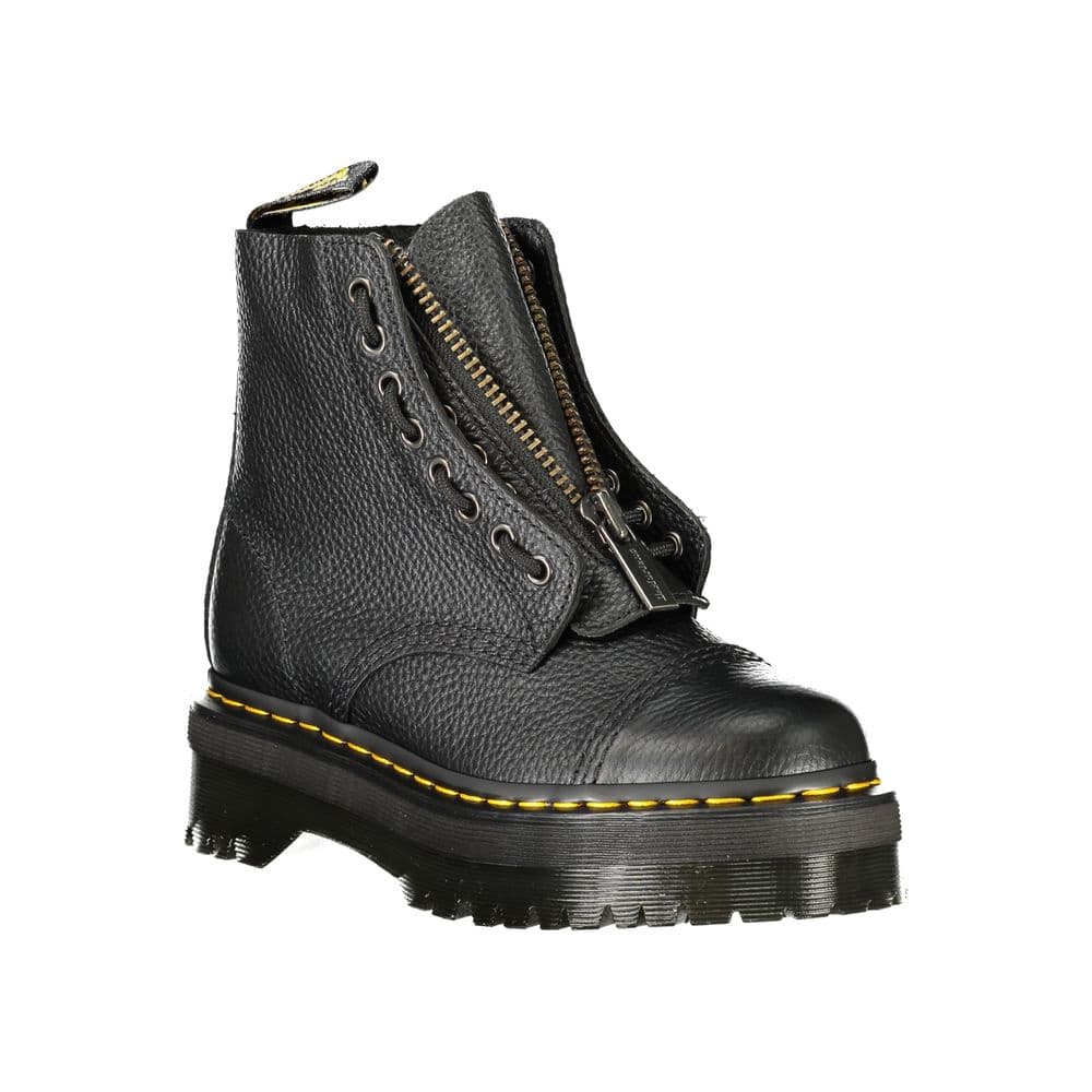 Dr. Martens Black Leather Unisex Ankle Boot - 2