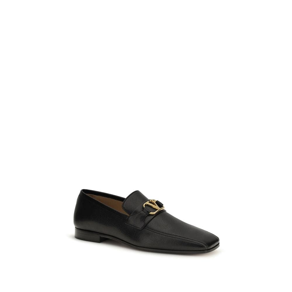 Valentino Garavani Black Goatskin Slip-On Loafers - 2