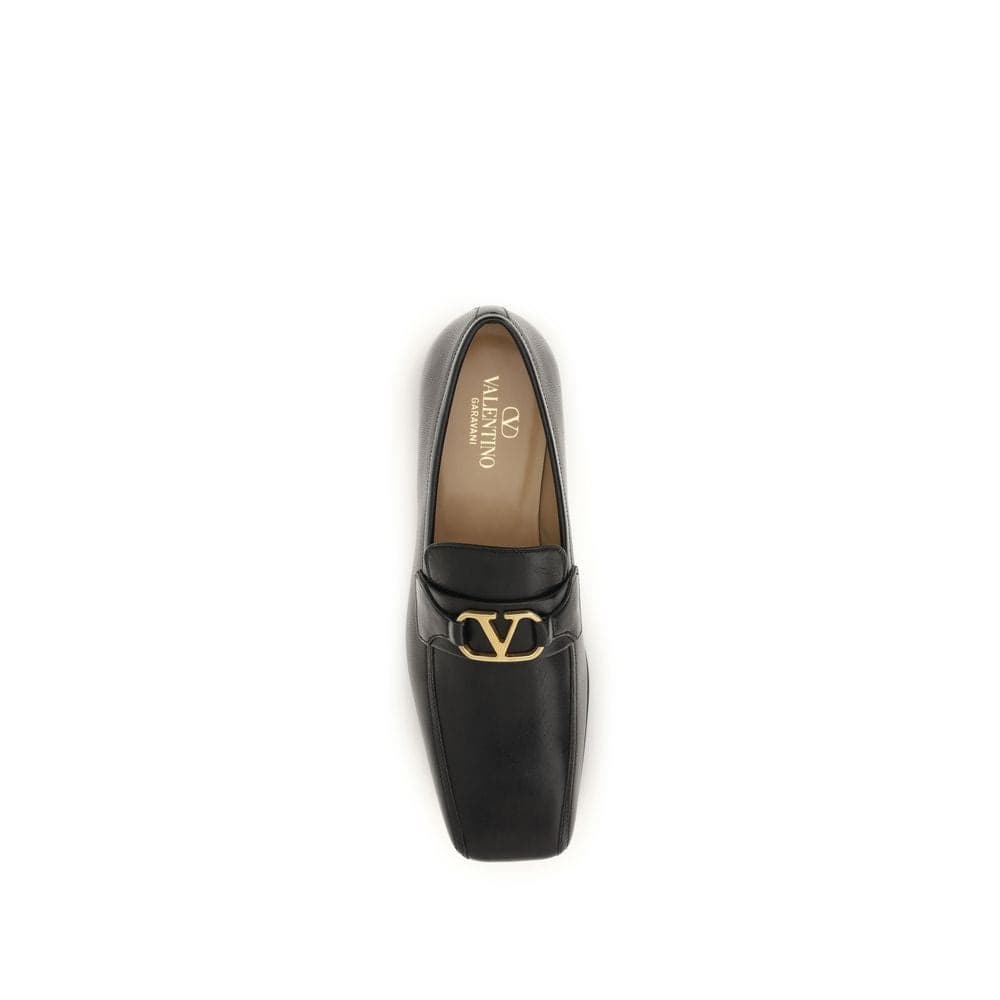 Valentino Garavani Black Goatskin Slip-On Loafers - 4