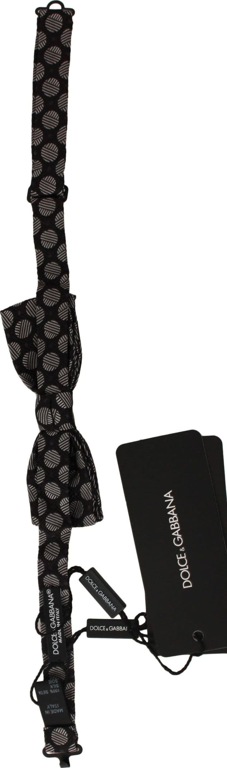 Dolce & Gabbana Brown Silk Polka Dot Jacquard Men  Bow Tie Papillon - 2