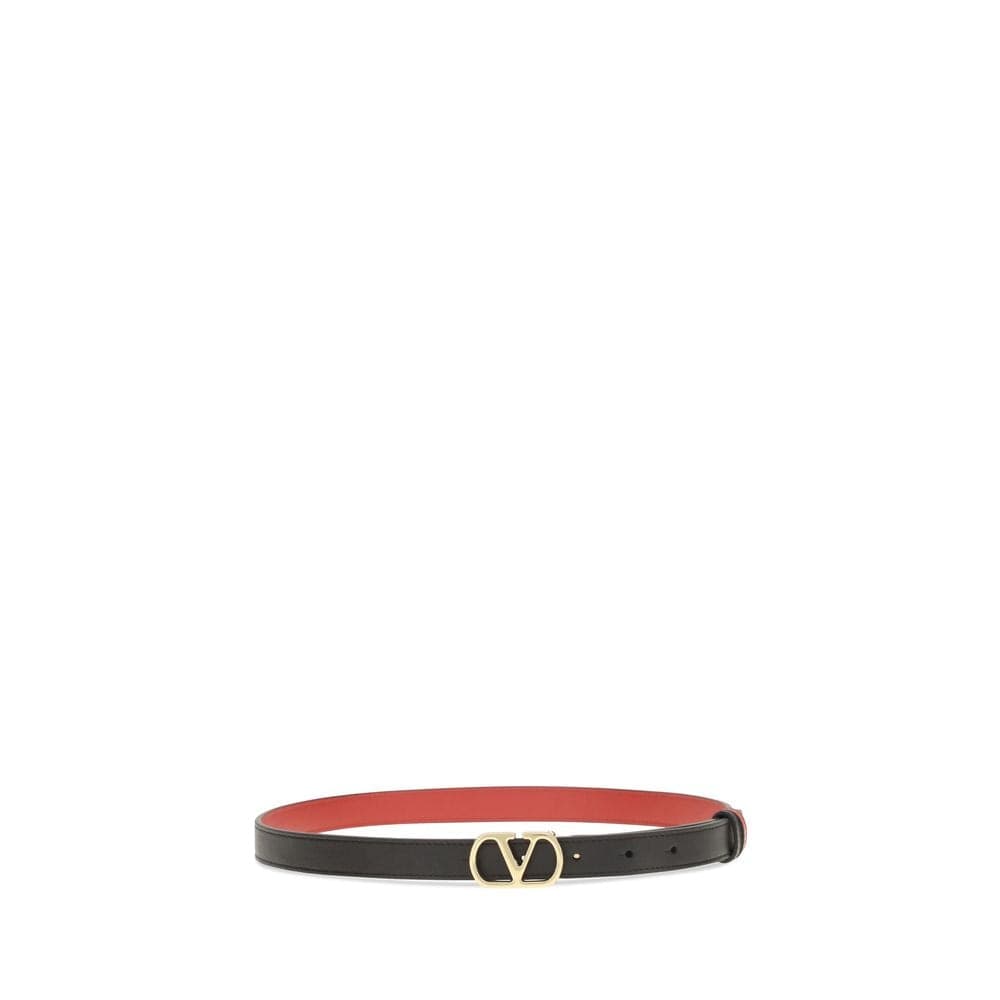 Valentino Garavani Black Calf Leather Bos Taurus Regular Belt - 2