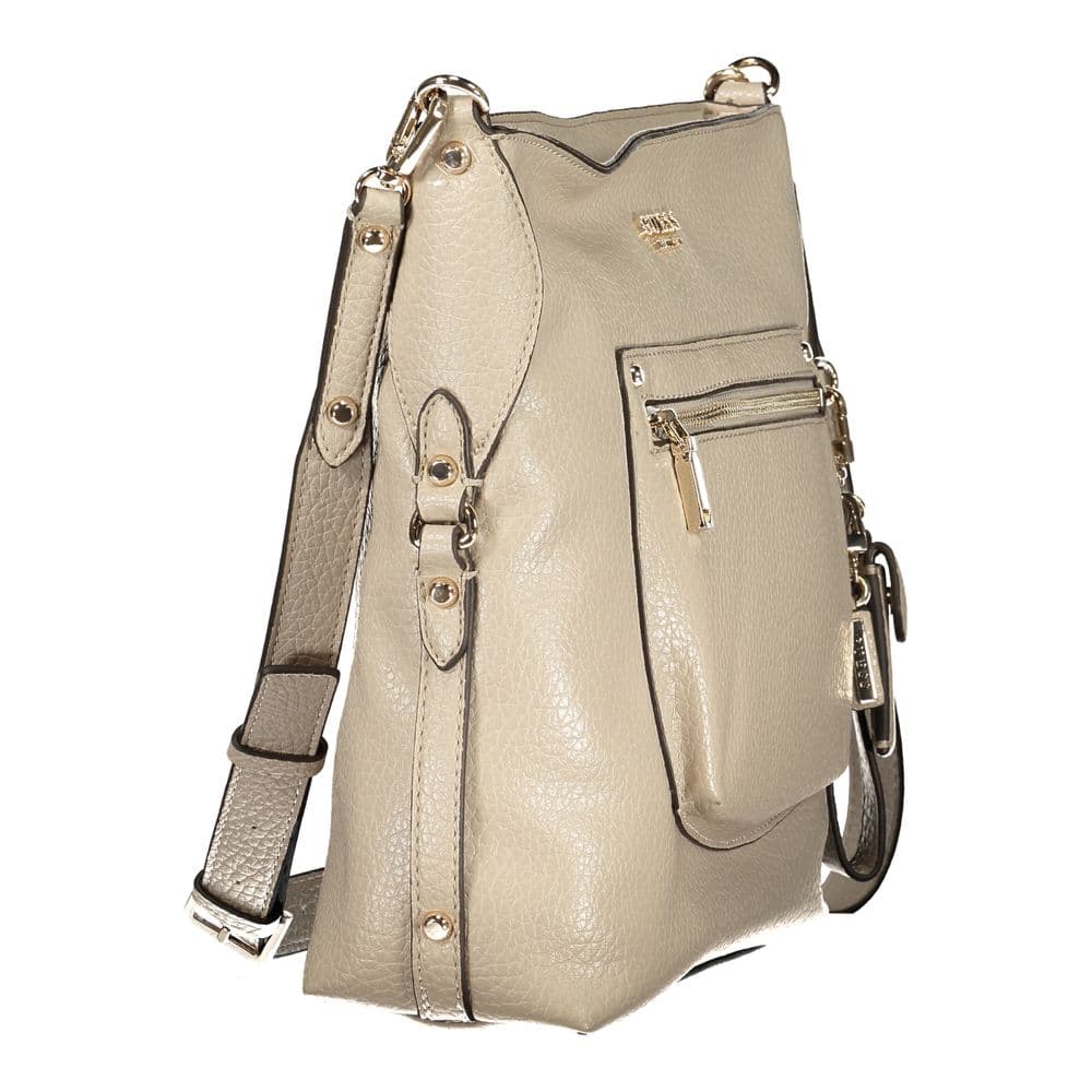 Guess Jeans Beige Polyurethane Women's Handbag - 3
