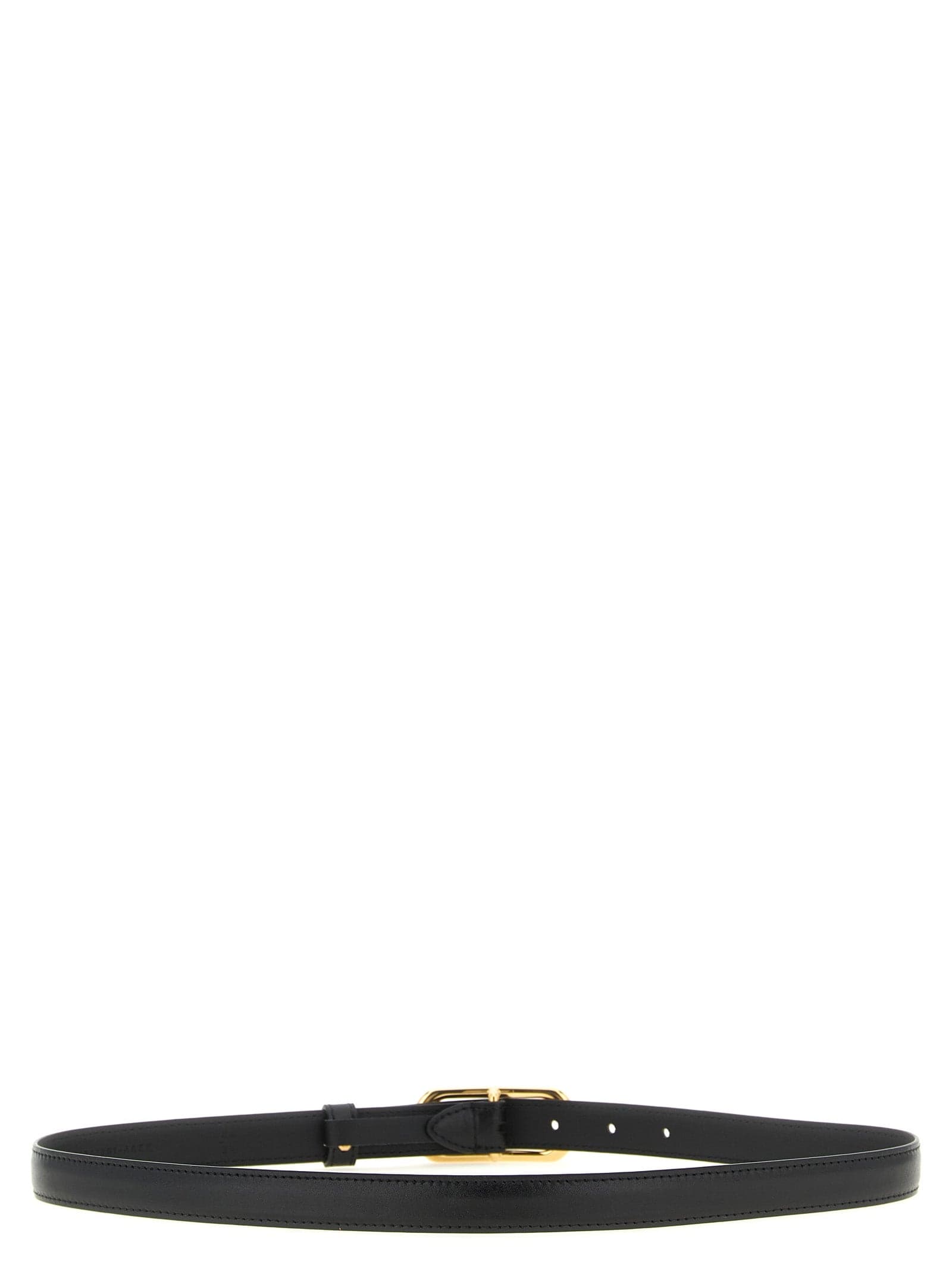 Fendi Black Calfskin Thin Belt - 2