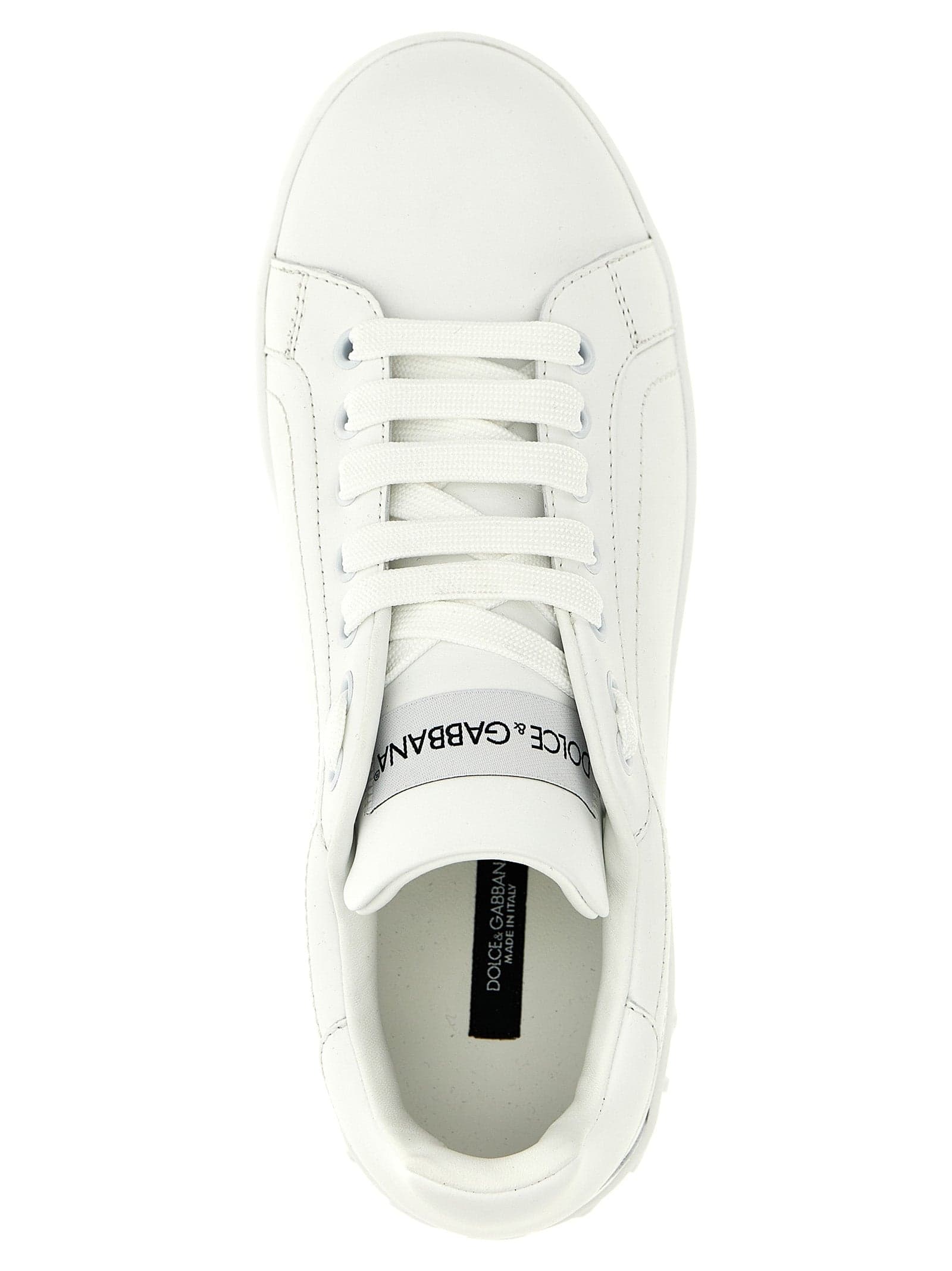 Dolce & Gabbana White Calfskin Low Top Sneakers - 5