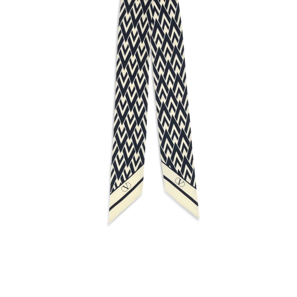Valentino Garavani Blue Silk Scarf - 3