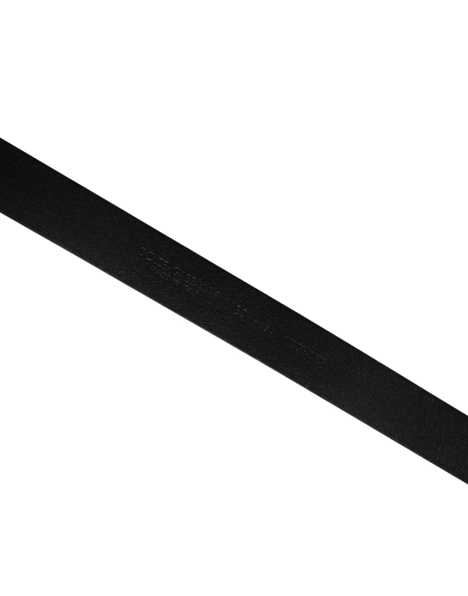 Dolce & Gabbana Men Black Classic Leather Metal Buckle Belt - 6