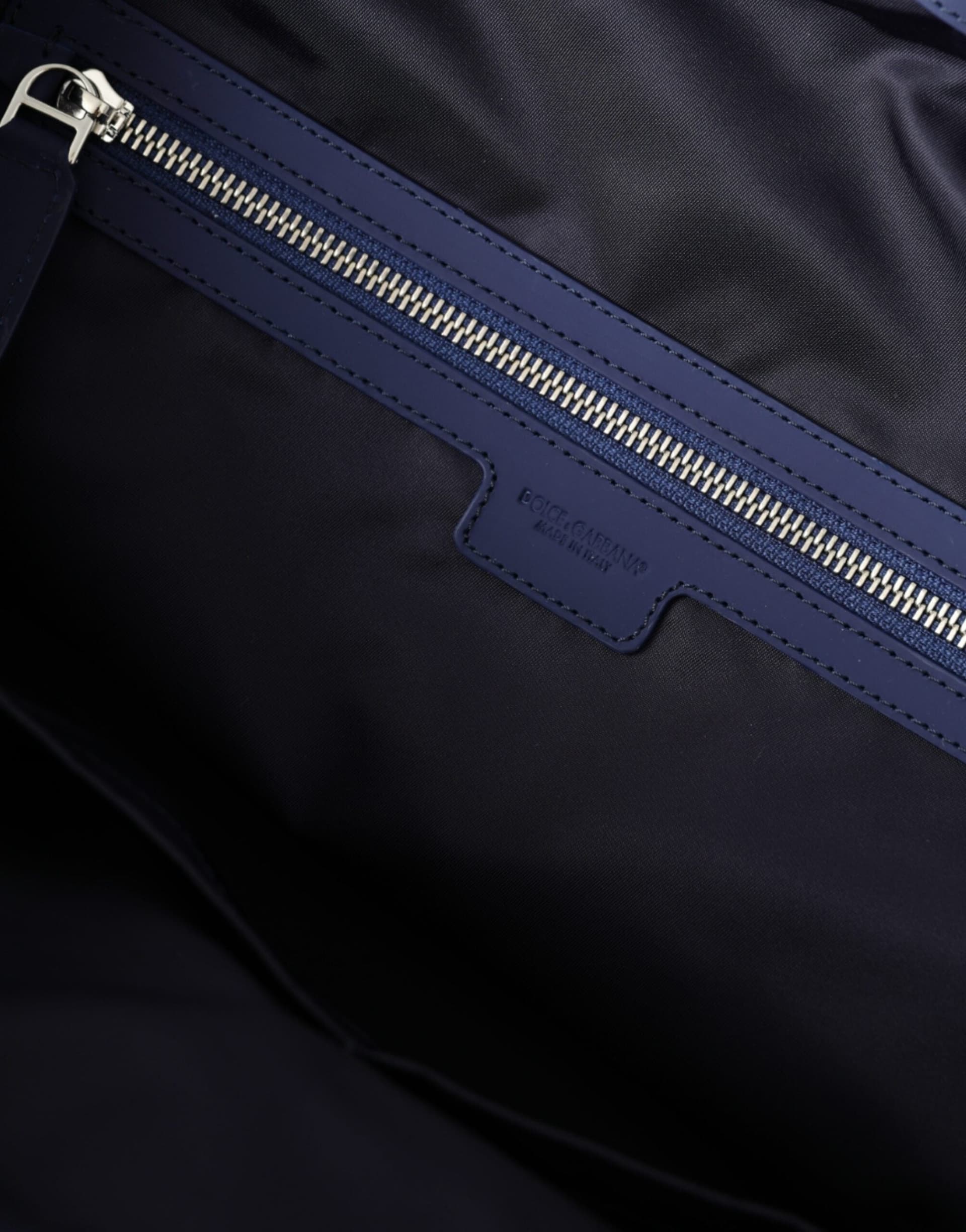 Dolce & Gabbana Blue Nylon Calfskin Hand Shoulder Duffel Bag - 7