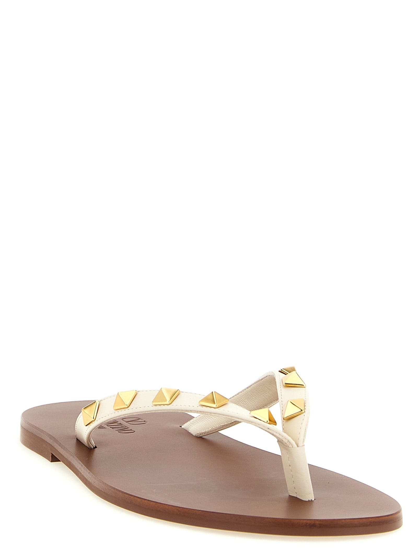 Valentino Garavani White Calfskin Slides - 2