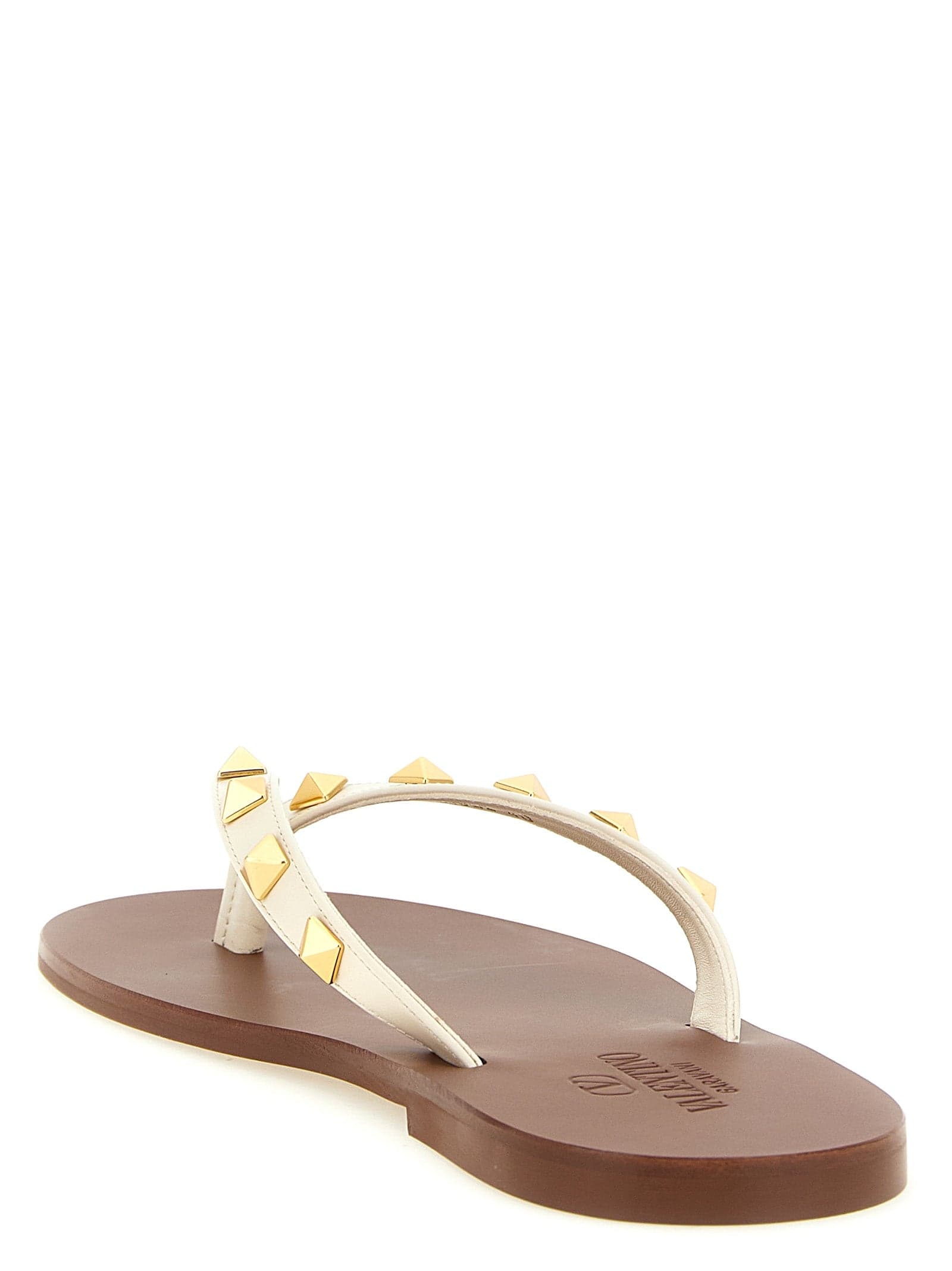 Valentino Garavani White Calfskin Slides - 3