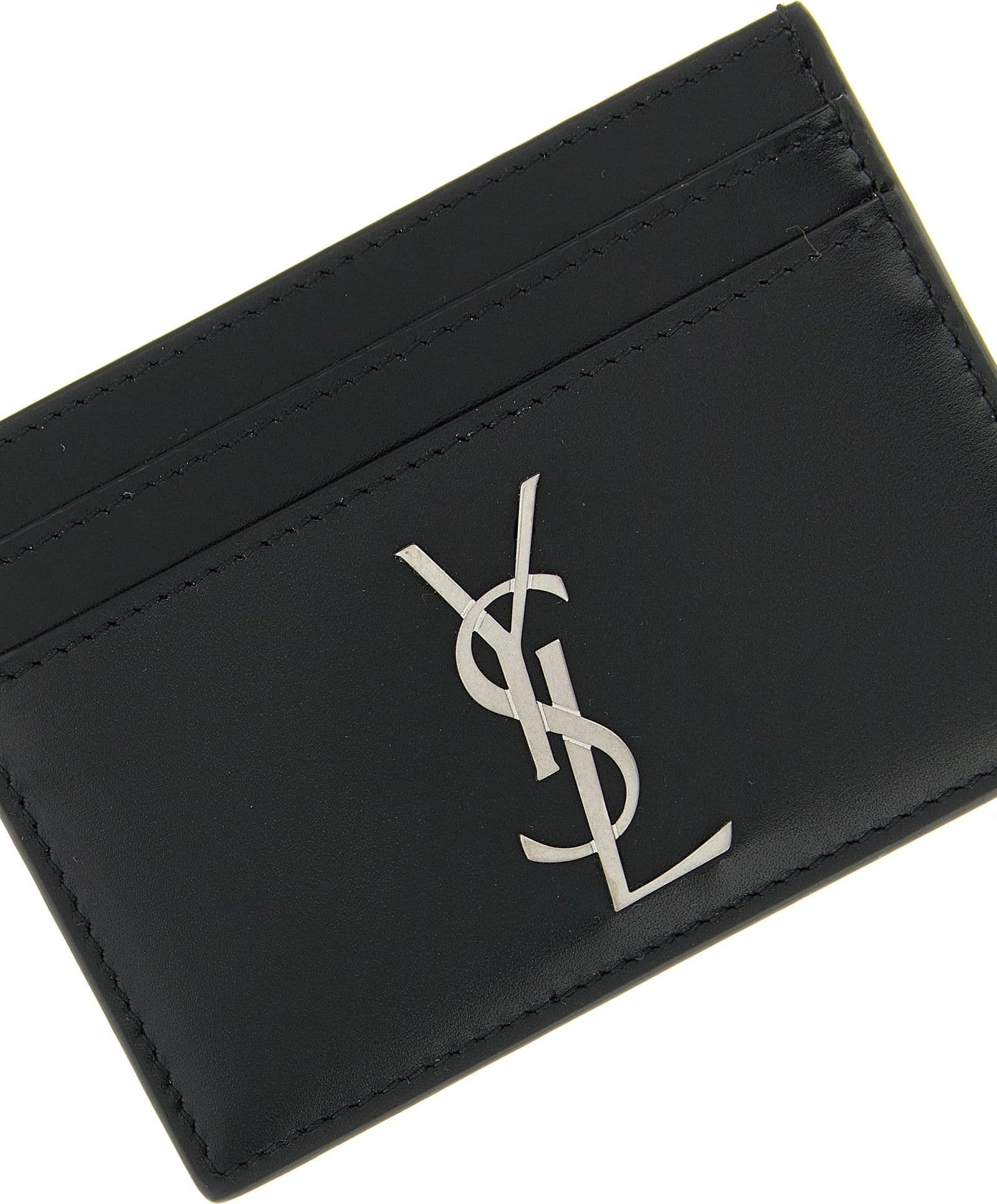 Saint Laurent Black Calfskin Cardholder - 3