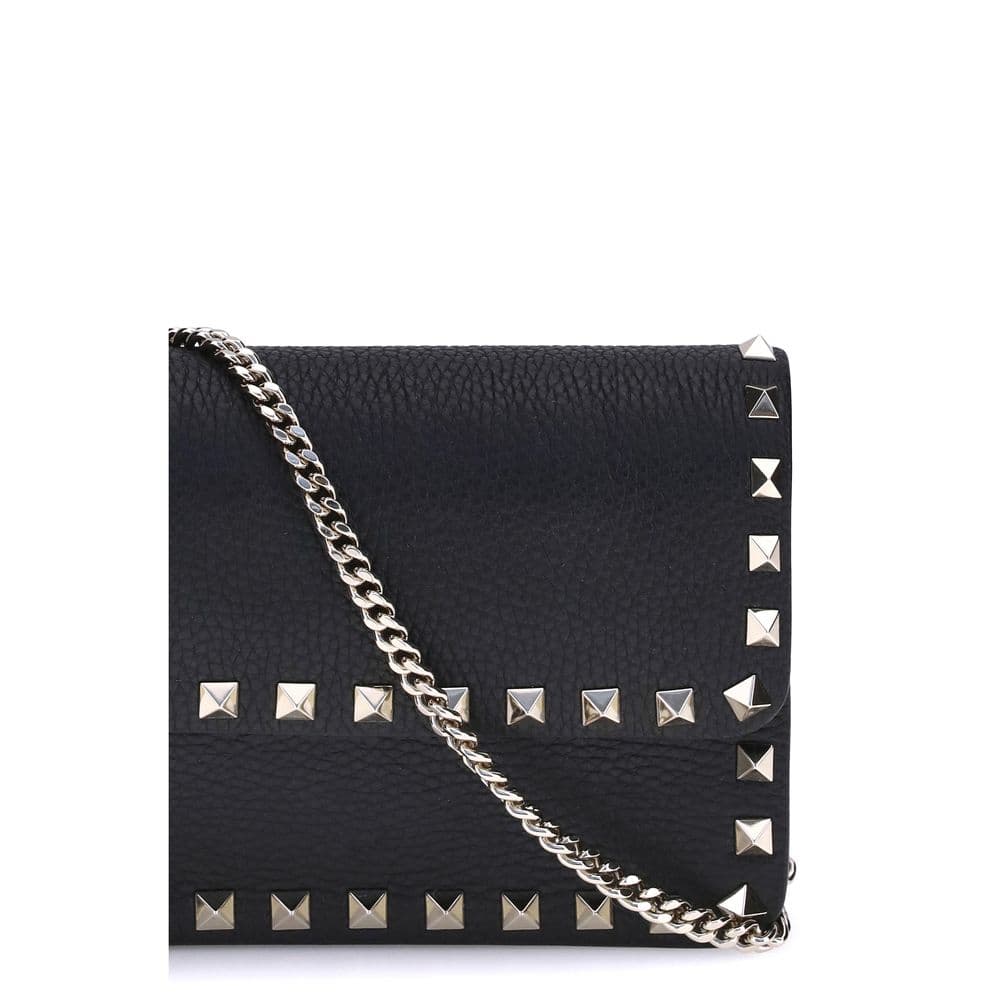 Valentino Garavani Black Calf Leather Bos Taurus Wallet - 4