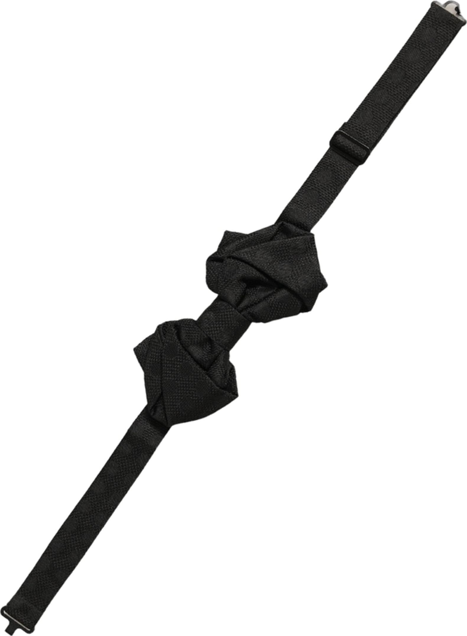 Dolce & Gabbana Men Black 100% Silk Adjustable Neck Papillon Bow Tie - 2
