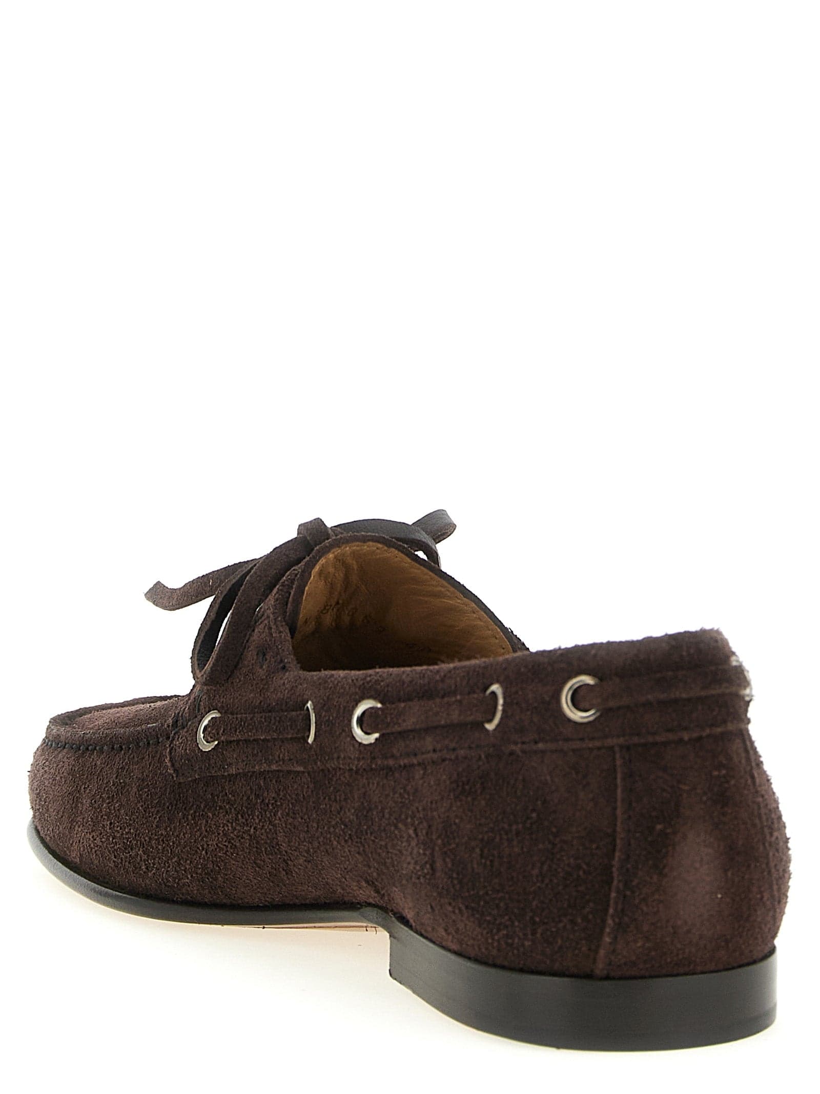 Valentino Garavani Brown Cowhide Slip-On Loafers - 3