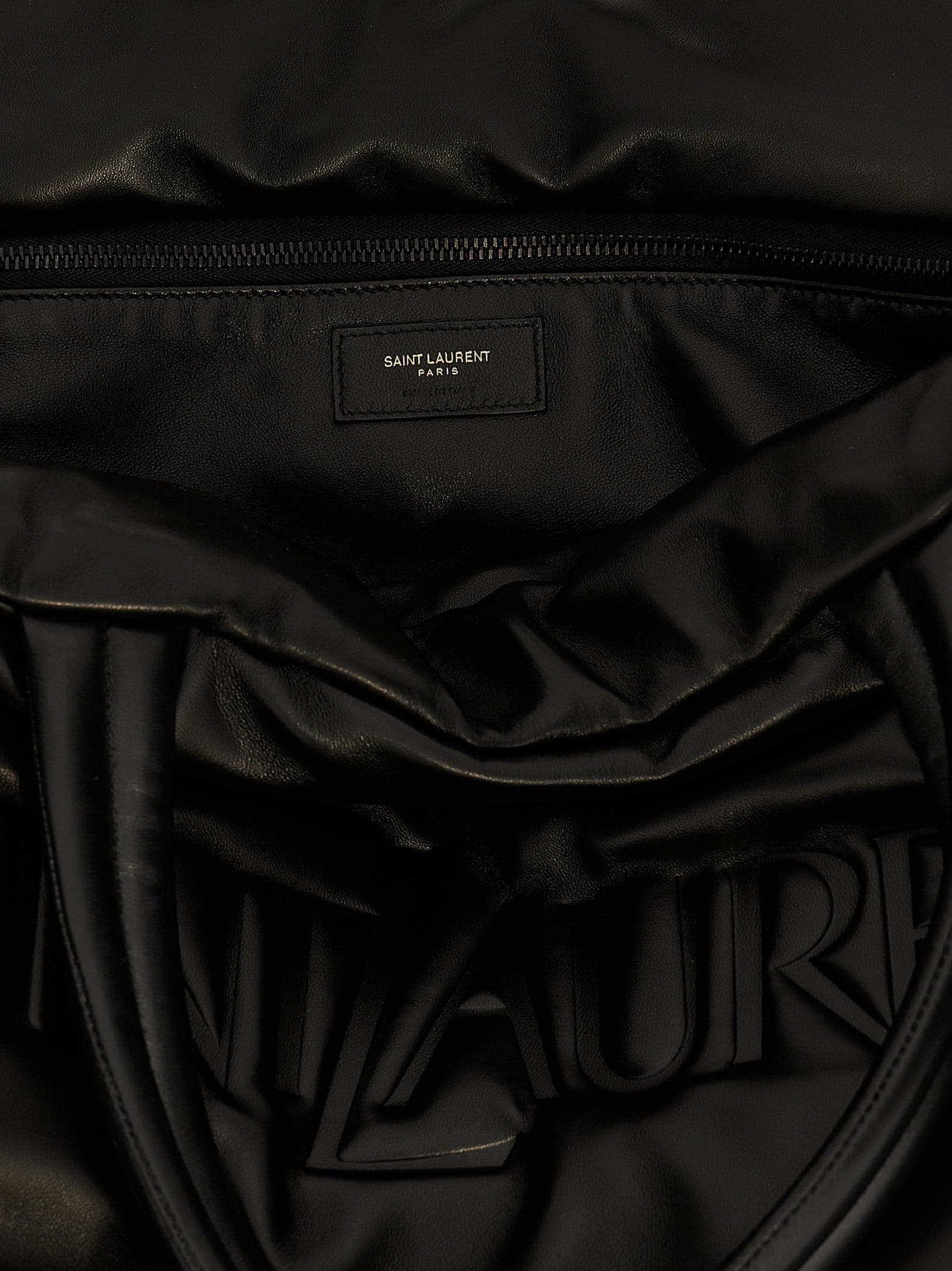 Saint Laurent Black Lamb Leather Tote Bag - 4