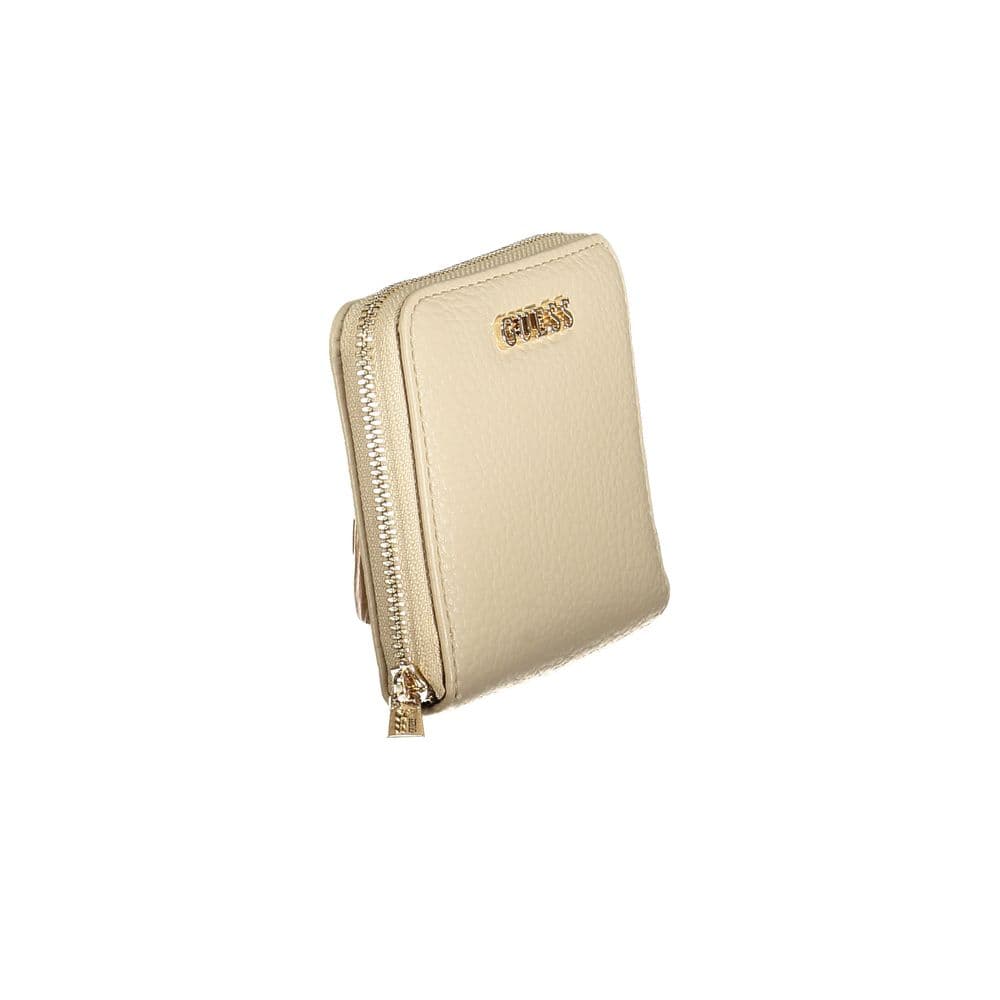 Guess Jeans Beige Polyurethane Women Wallet - 3