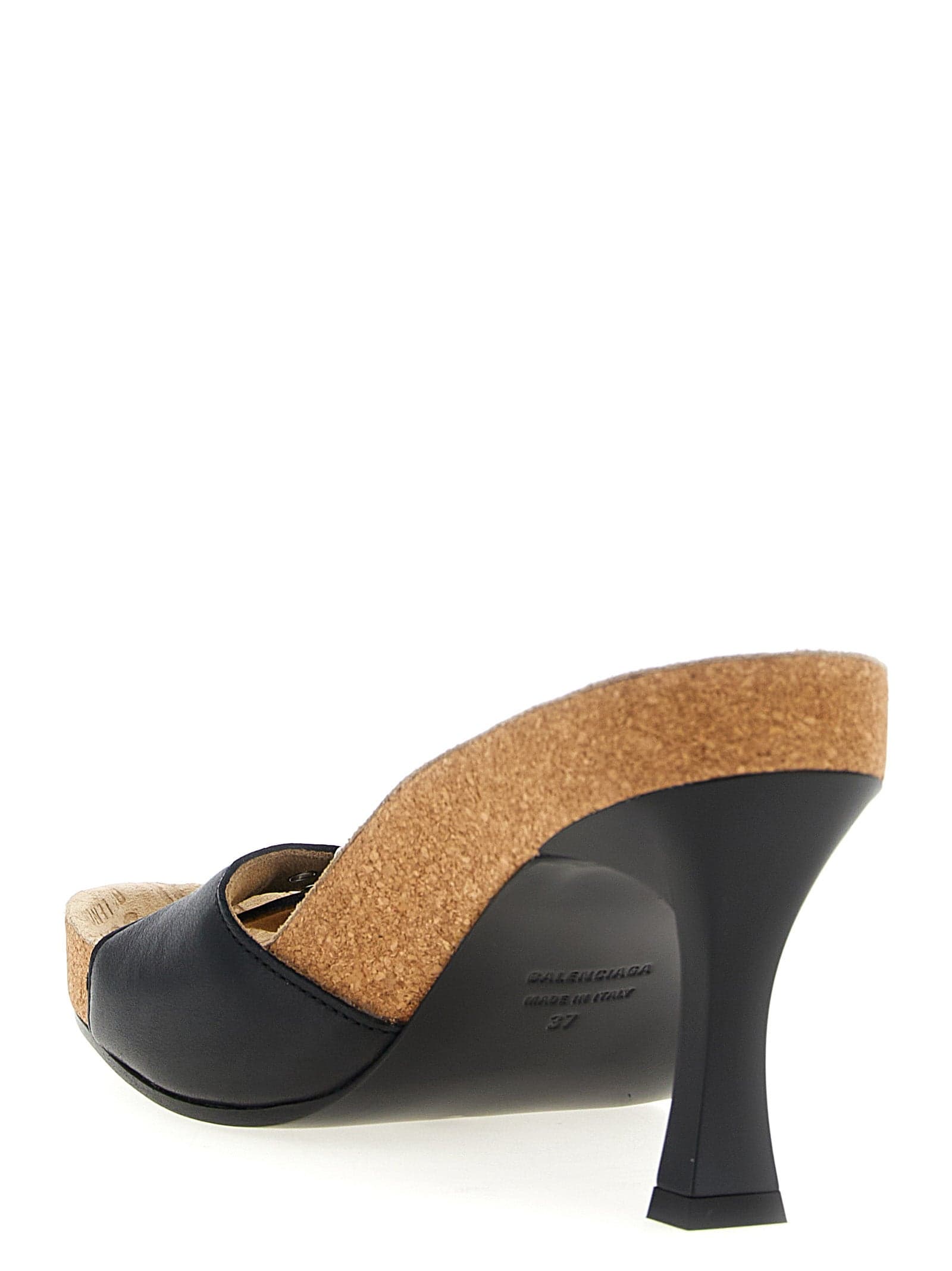 Balenciaga Black Calfskin Stiletto Heel Sandals - 3