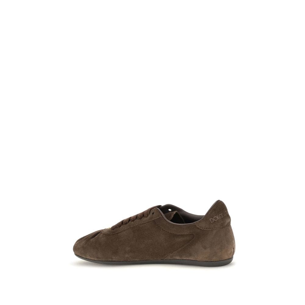 Dolce & Gabbana Brown Suede Leather Low Top Sneakers - 3