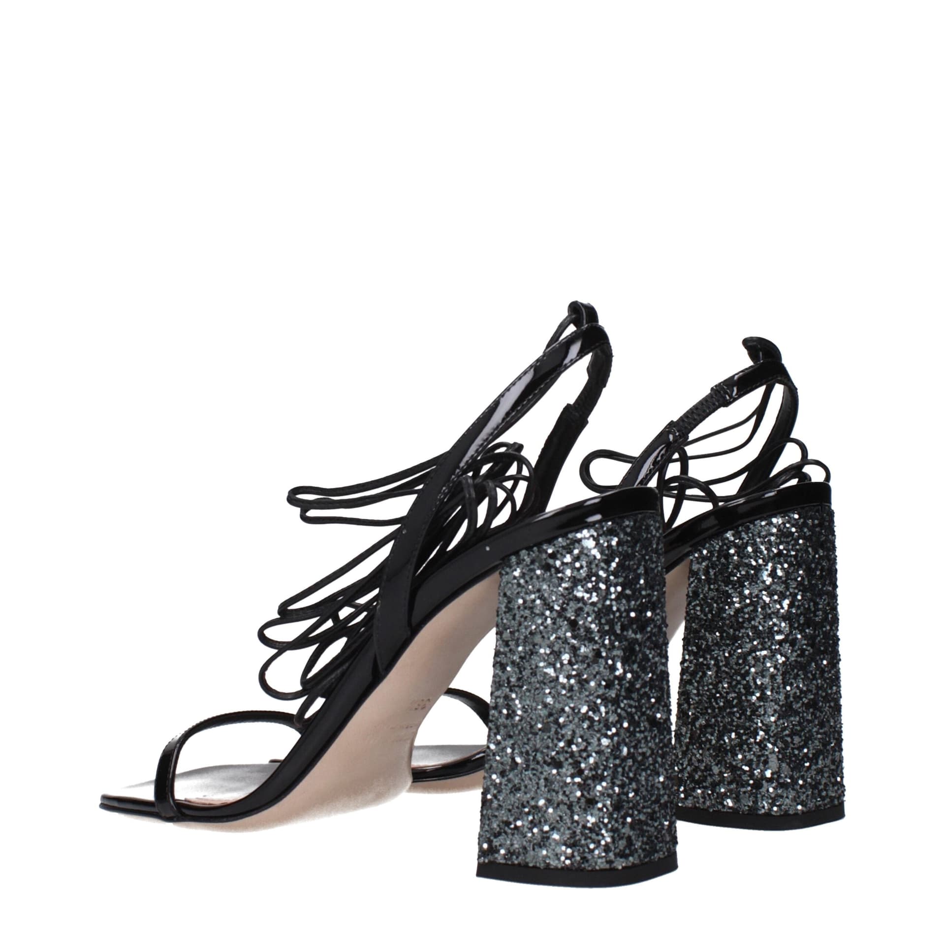Miu Miu Black Leather Platform Sandals - 4
