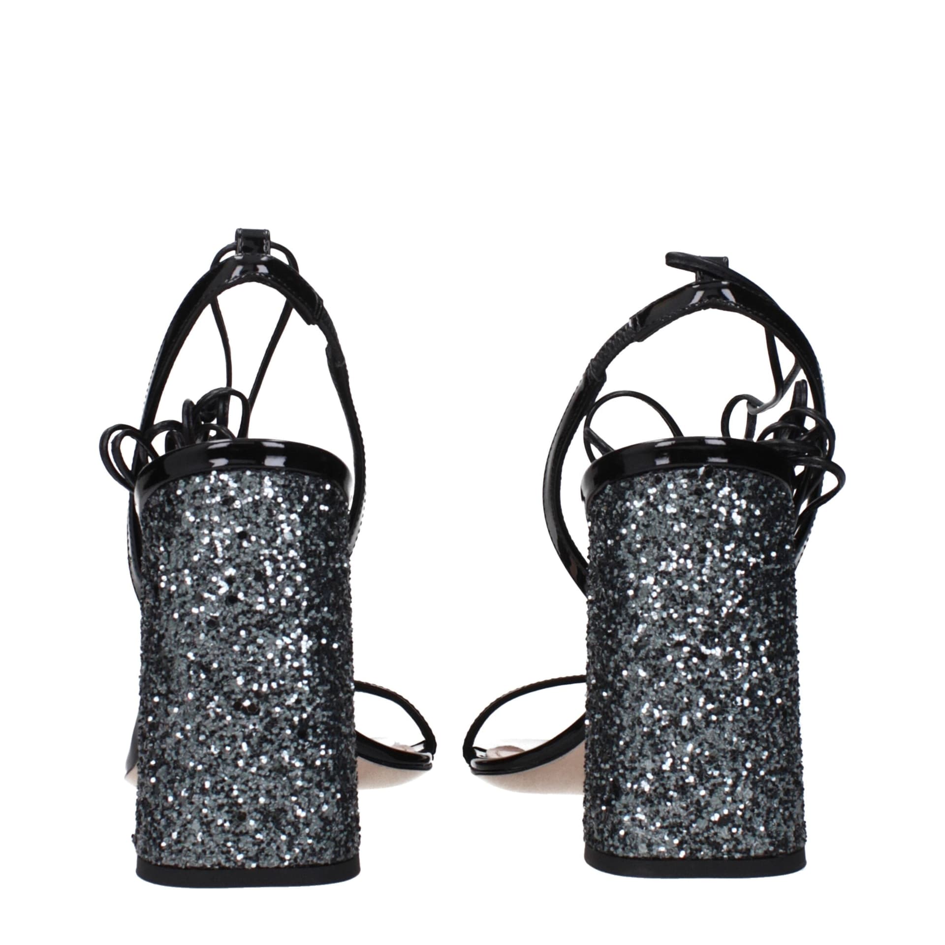 Miu Miu Black Leather Platform Sandals - 5