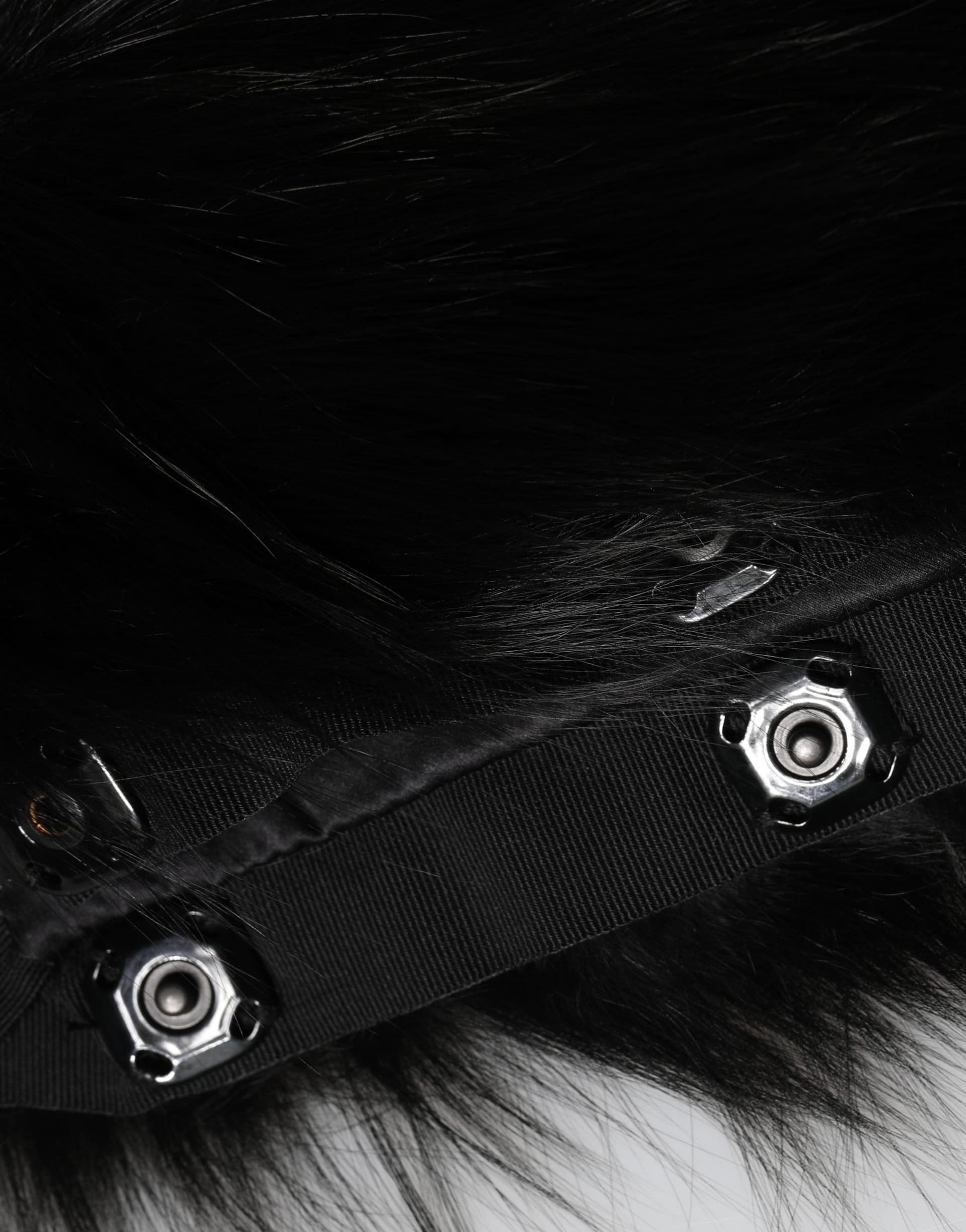 Dolce & Gabbana Black Fur Shoulder Collar Wrap Shawl Scarf - 4