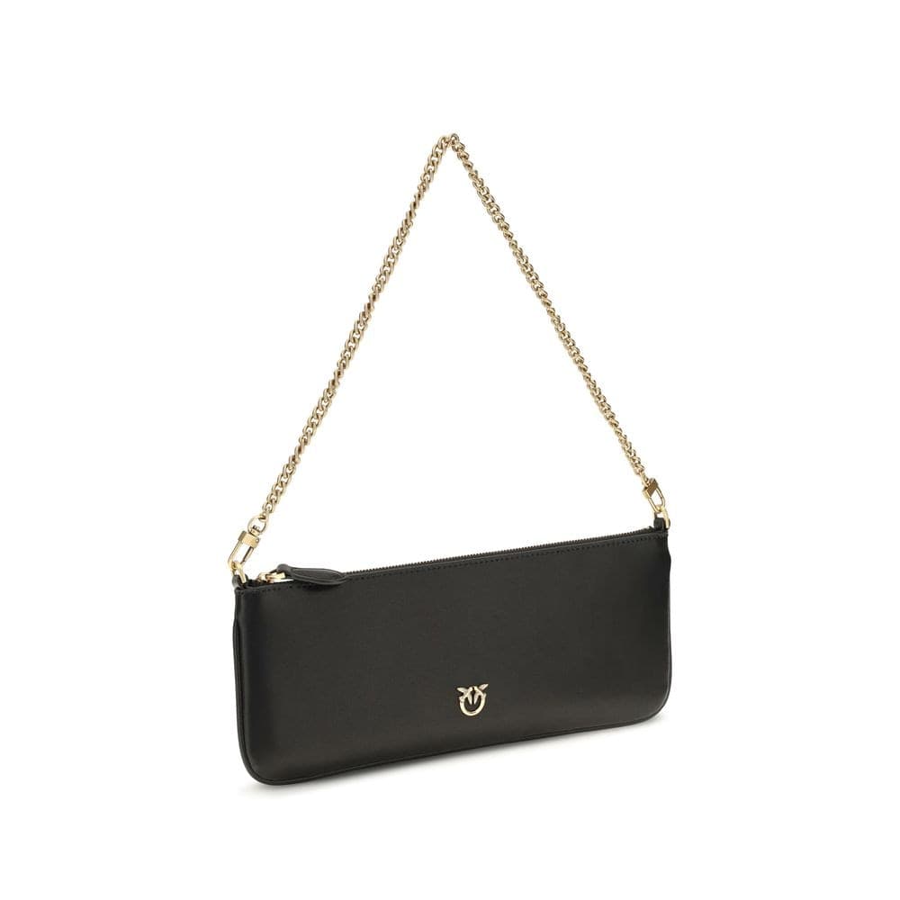 PINKO Black Calf Leather Bos Taurus Shoulder Bag - 2