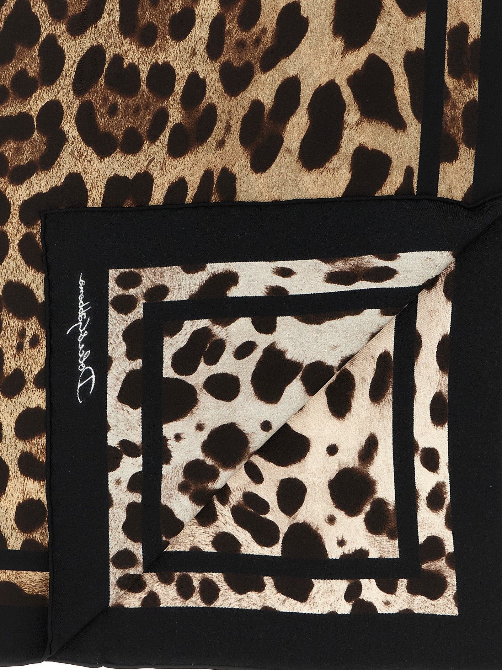 Dolce & Gabbana Brown Silk Scarf - 3
