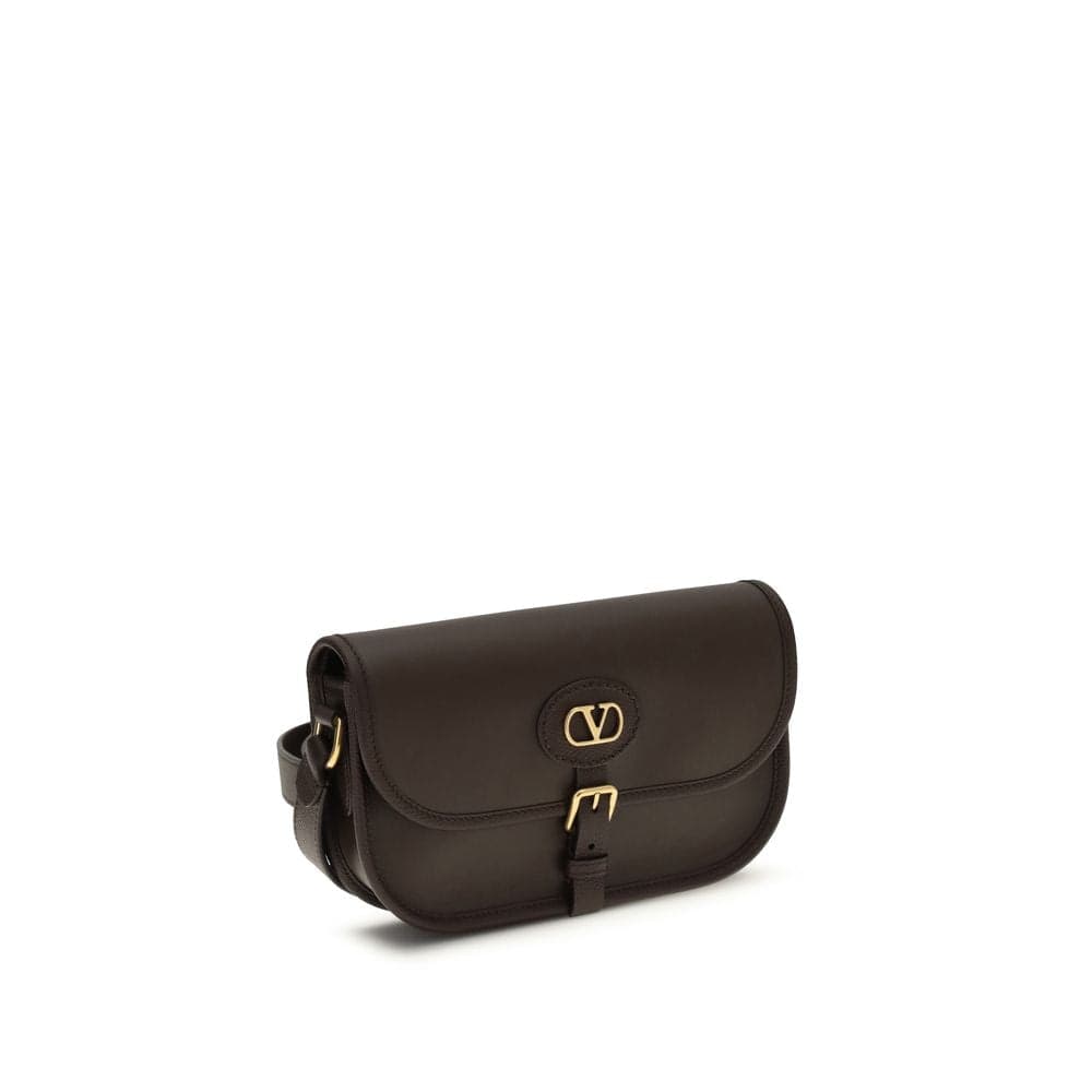 Valentino Garavani Brown Calf Leather Bos Taurus Shoulder Bag - 2